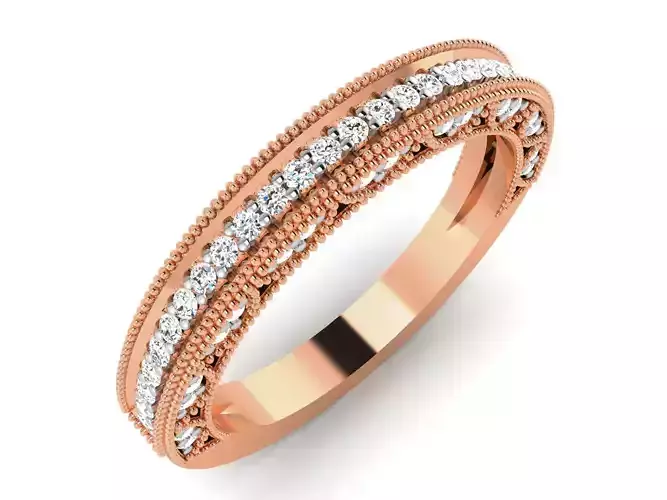 Women Band Ring 3dm render details