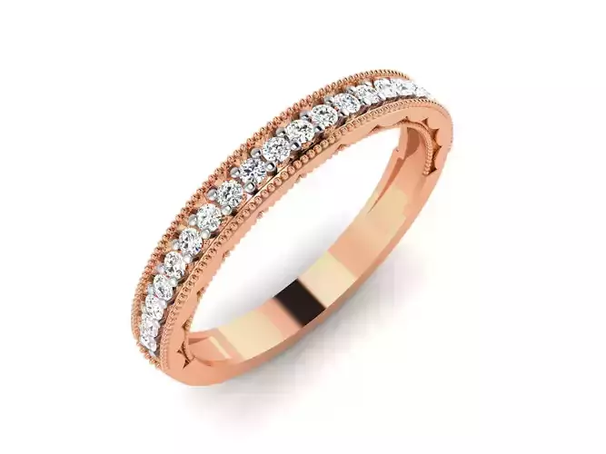 Women Band Ring 3dm render details