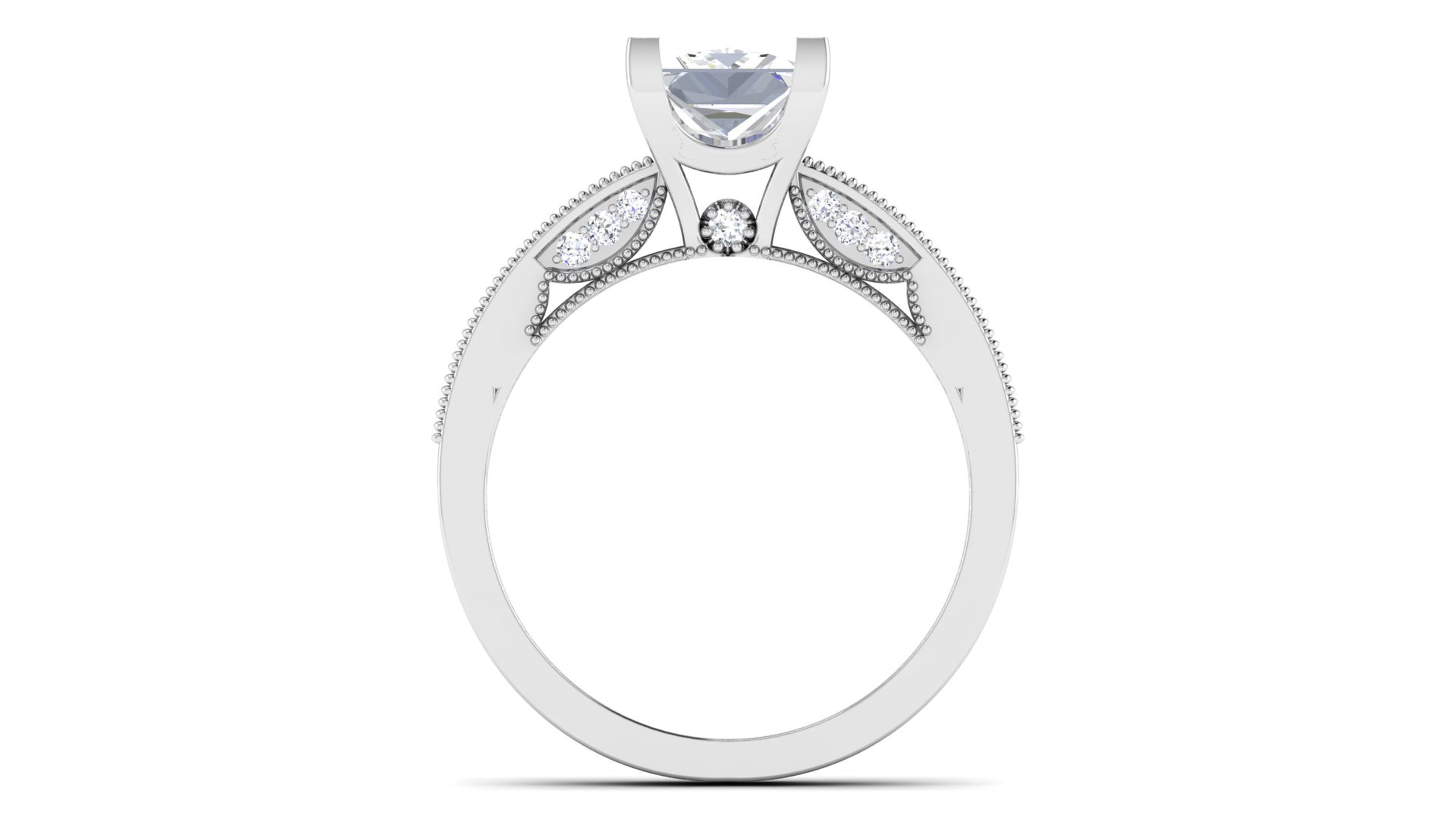 Women Solitaire Ring 3dm render details 3D print model_4