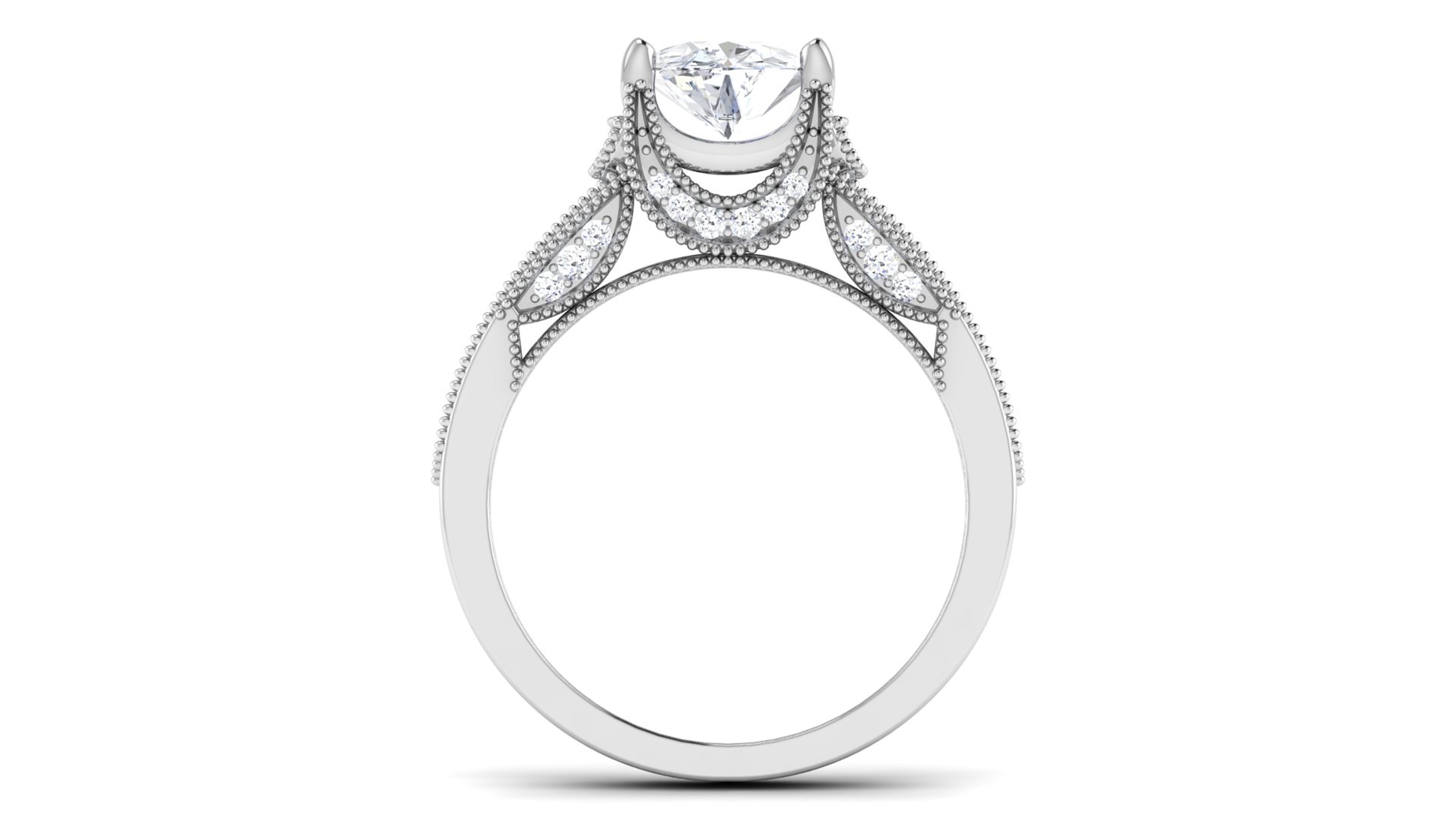 Women Solitaire Ring 3dm render details 3D print model_4