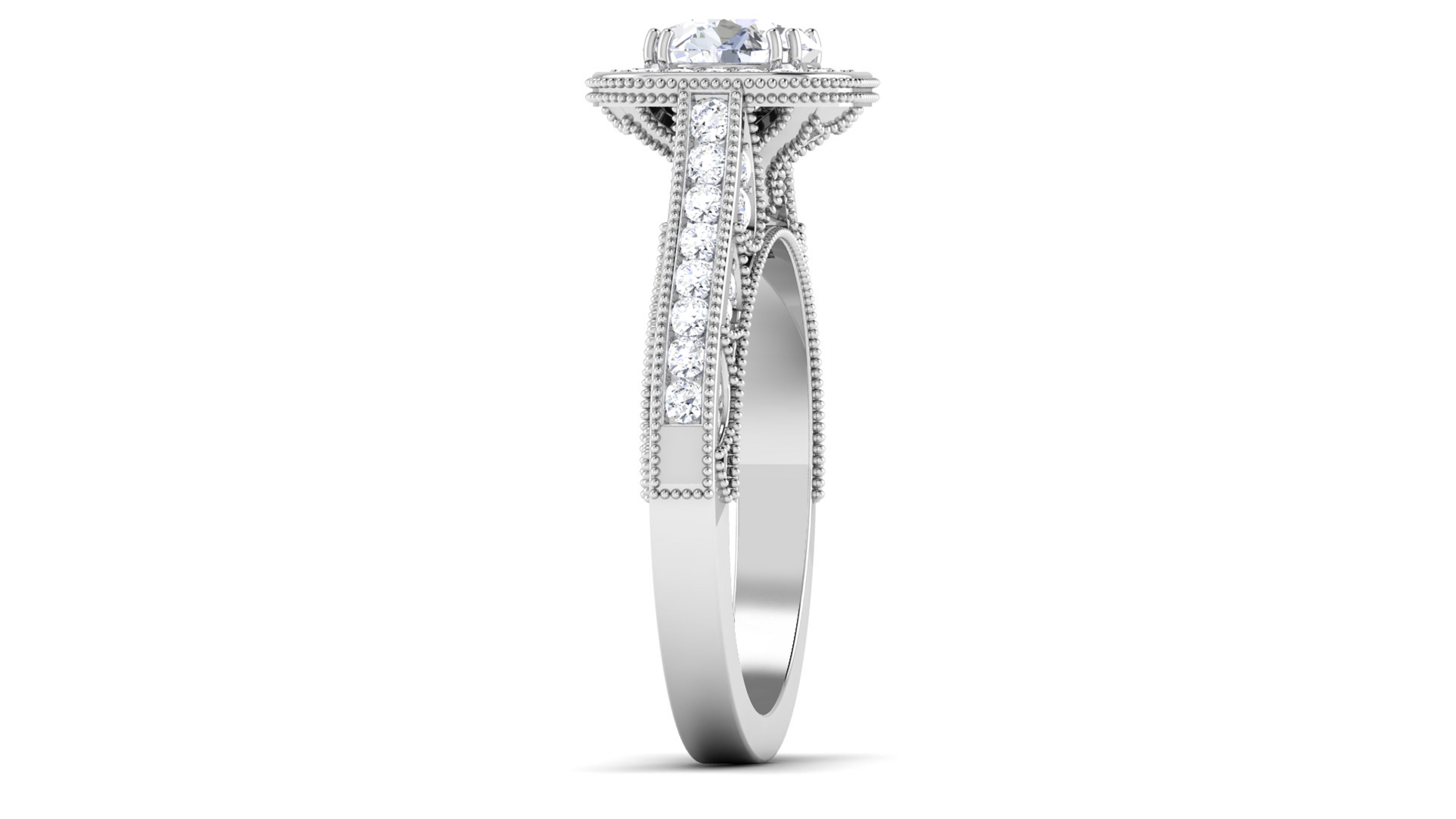 Women Solitaire Ring 3dm render details 3D print model_6