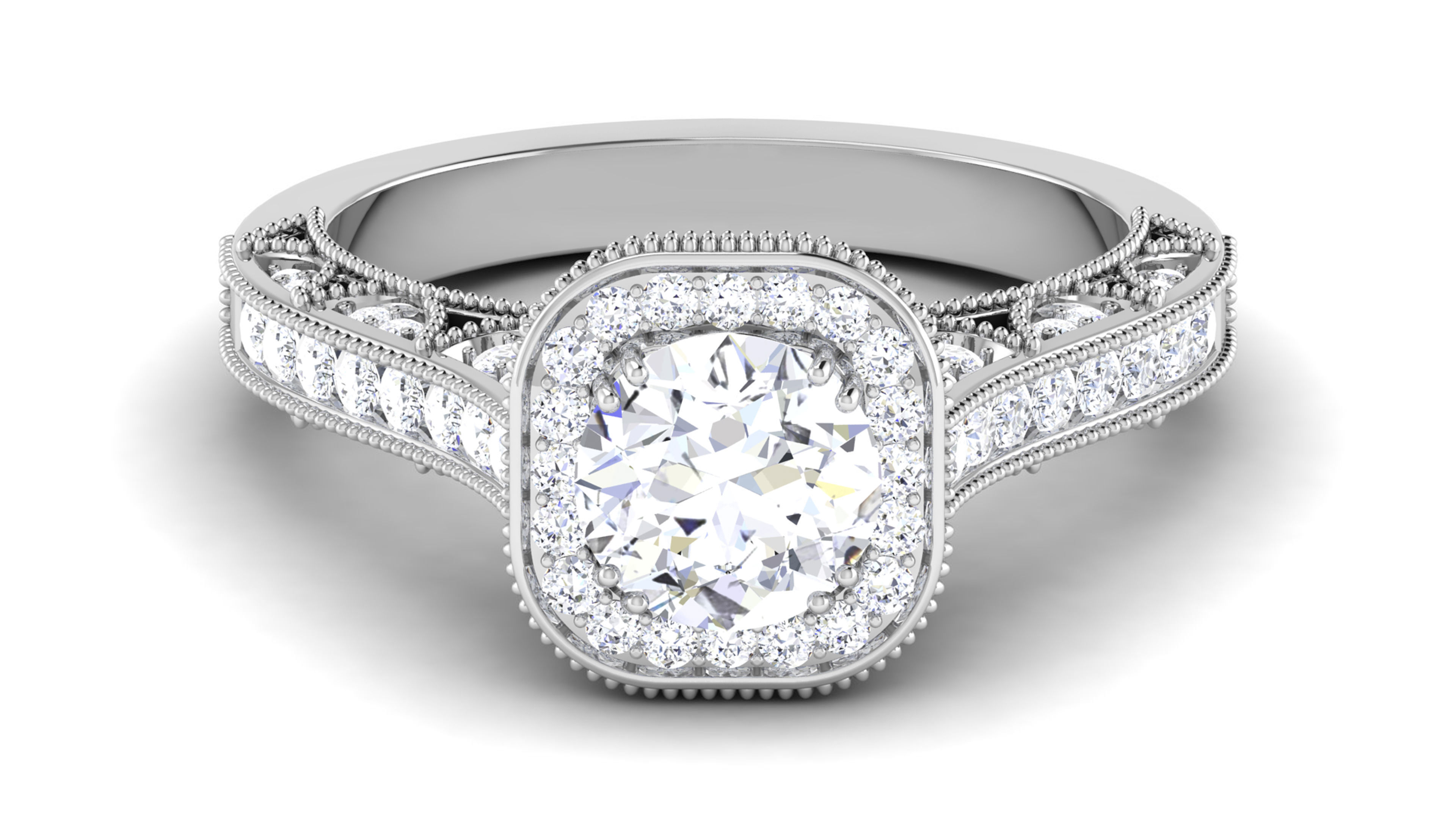 Women Solitaire Ring 3dm render details 3D print model_7