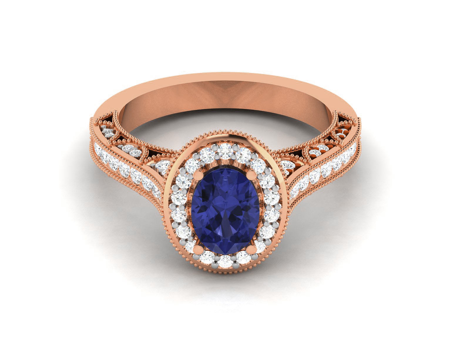 Women Solitaire Ring 3dm render details 3D print model_15