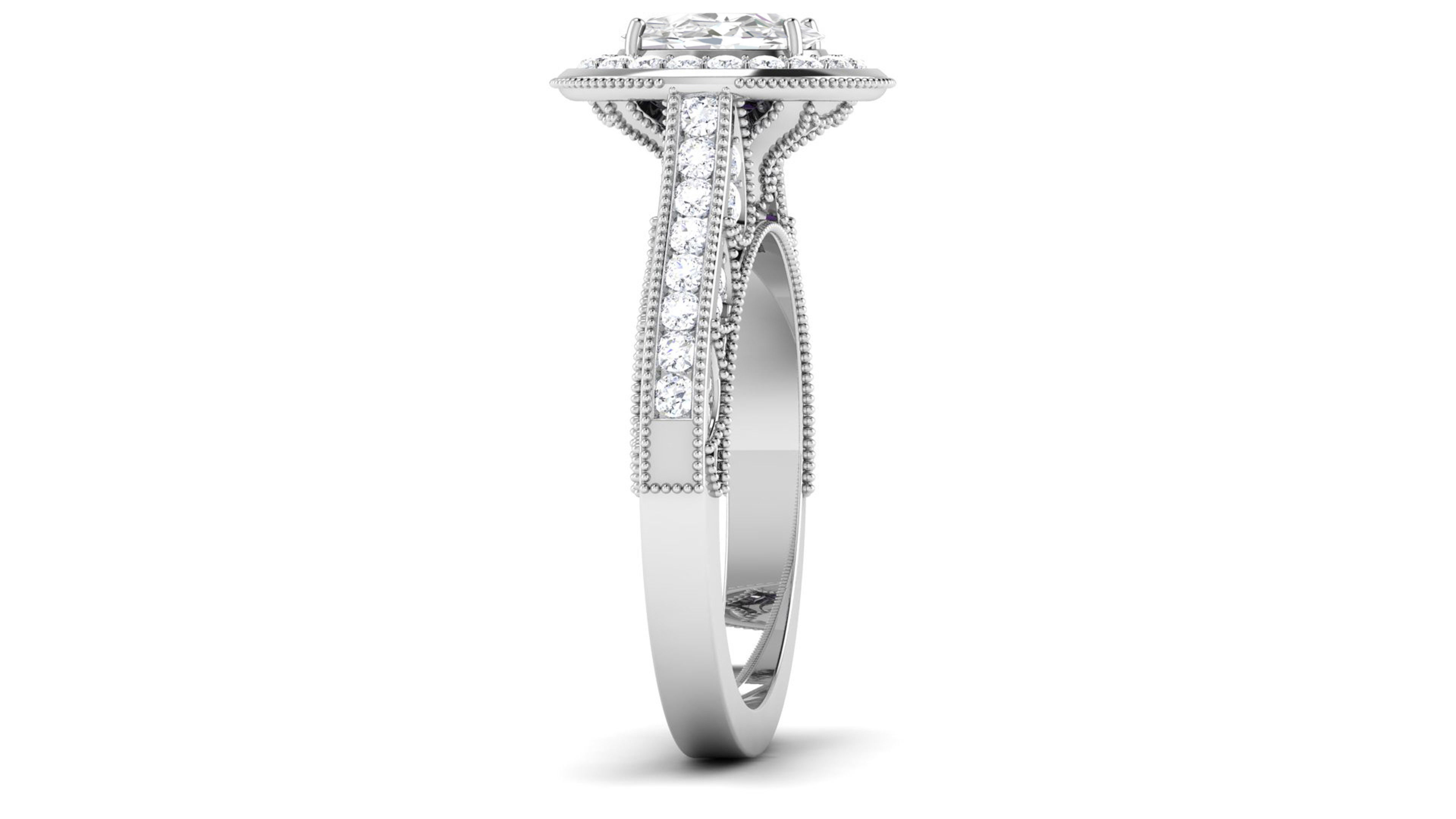Women Solitaire Ring 3dm render details 3D print model_6