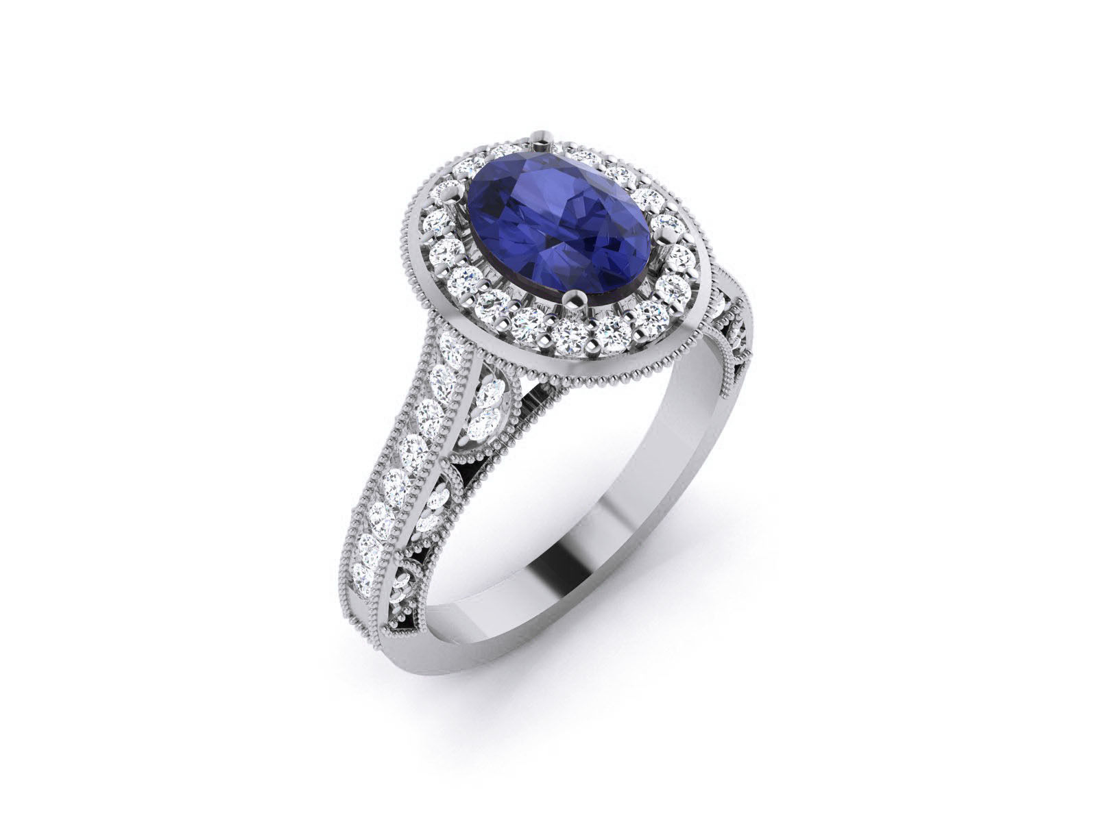 Women Solitaire Ring 3dm render details 3D print model_2