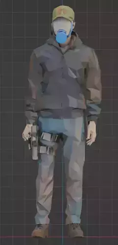 Low Poly character standing
