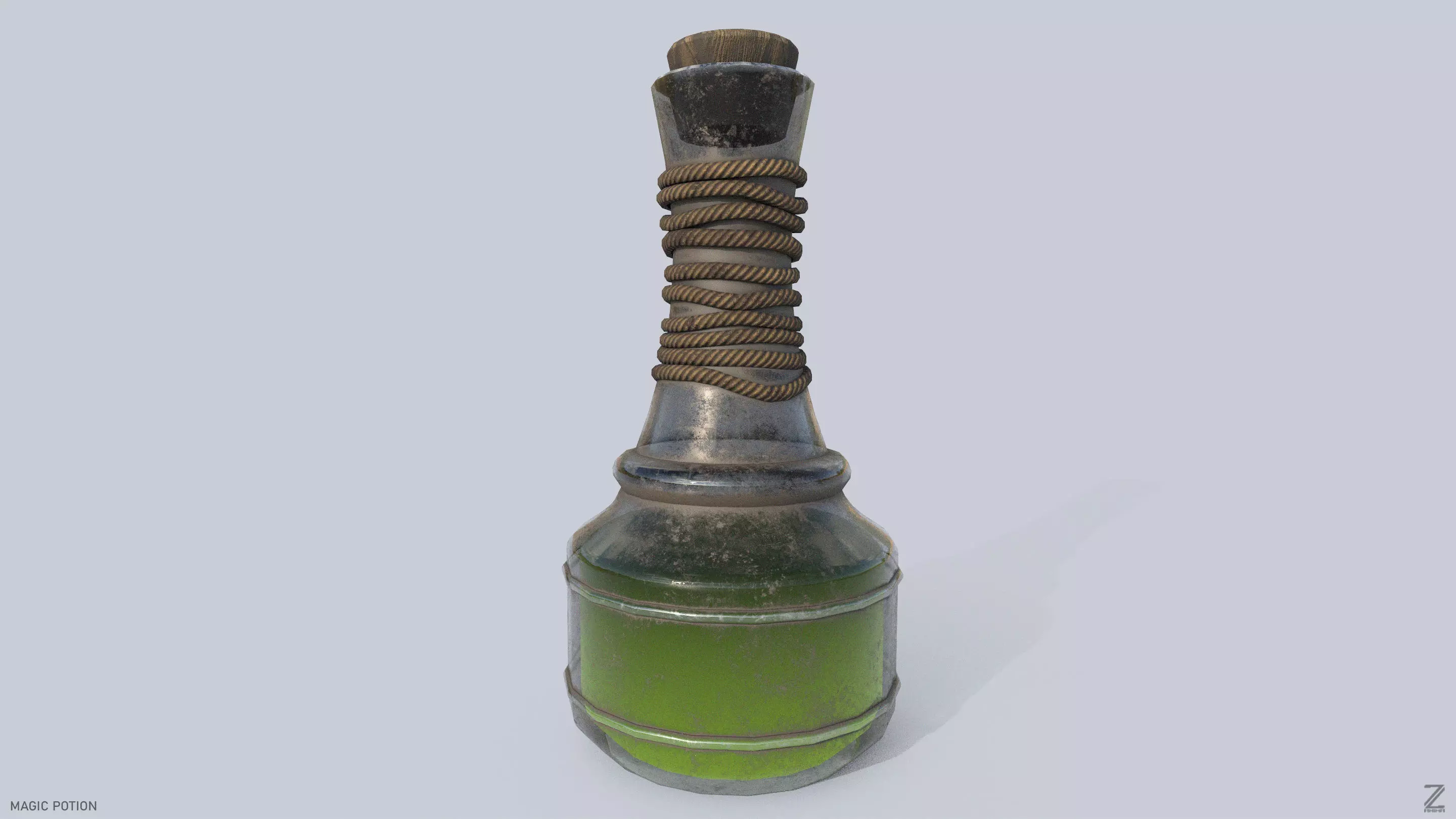 Magic potion Low-poly 3D model