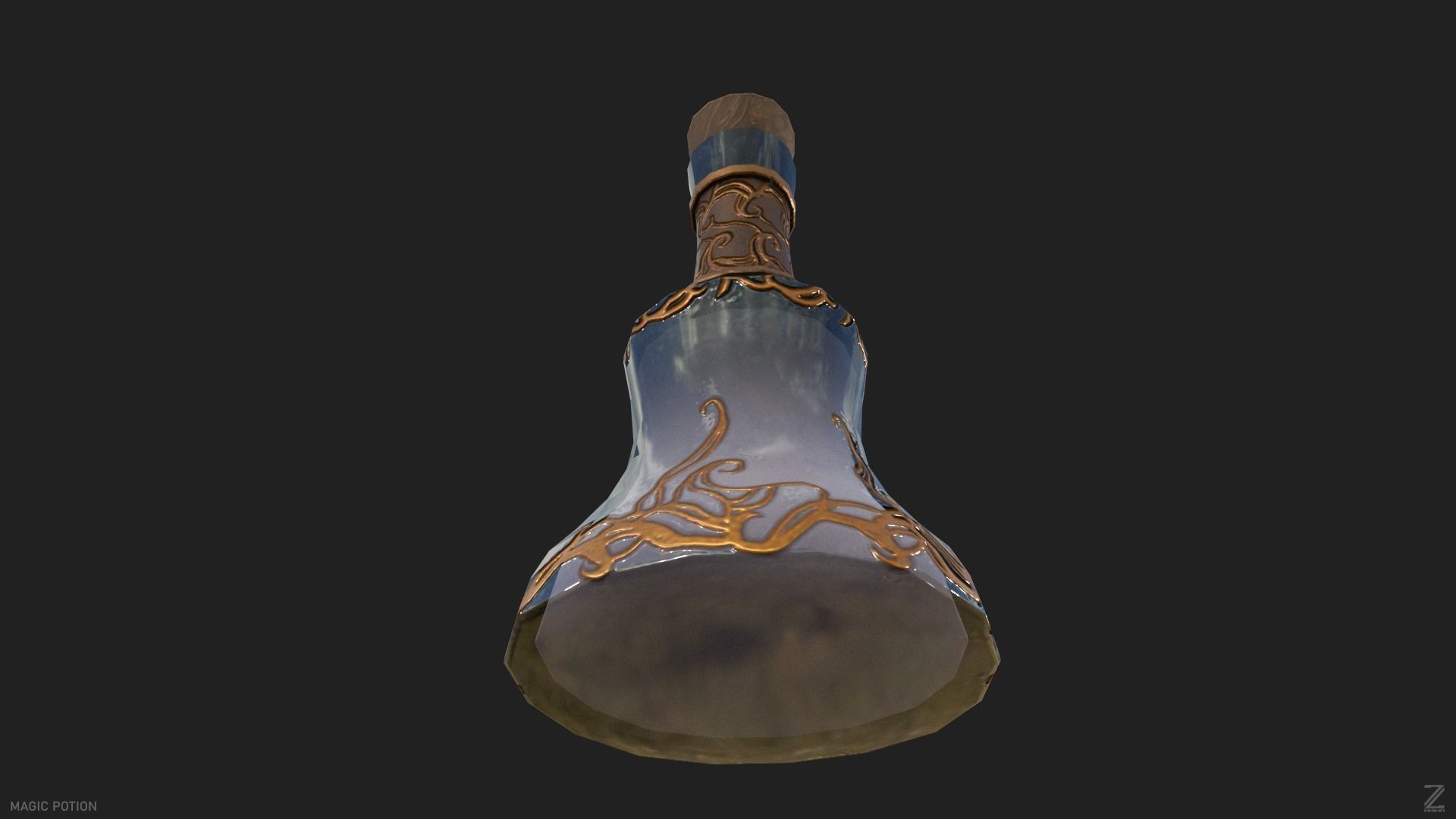 Magic potion Low-poly 3D model_7