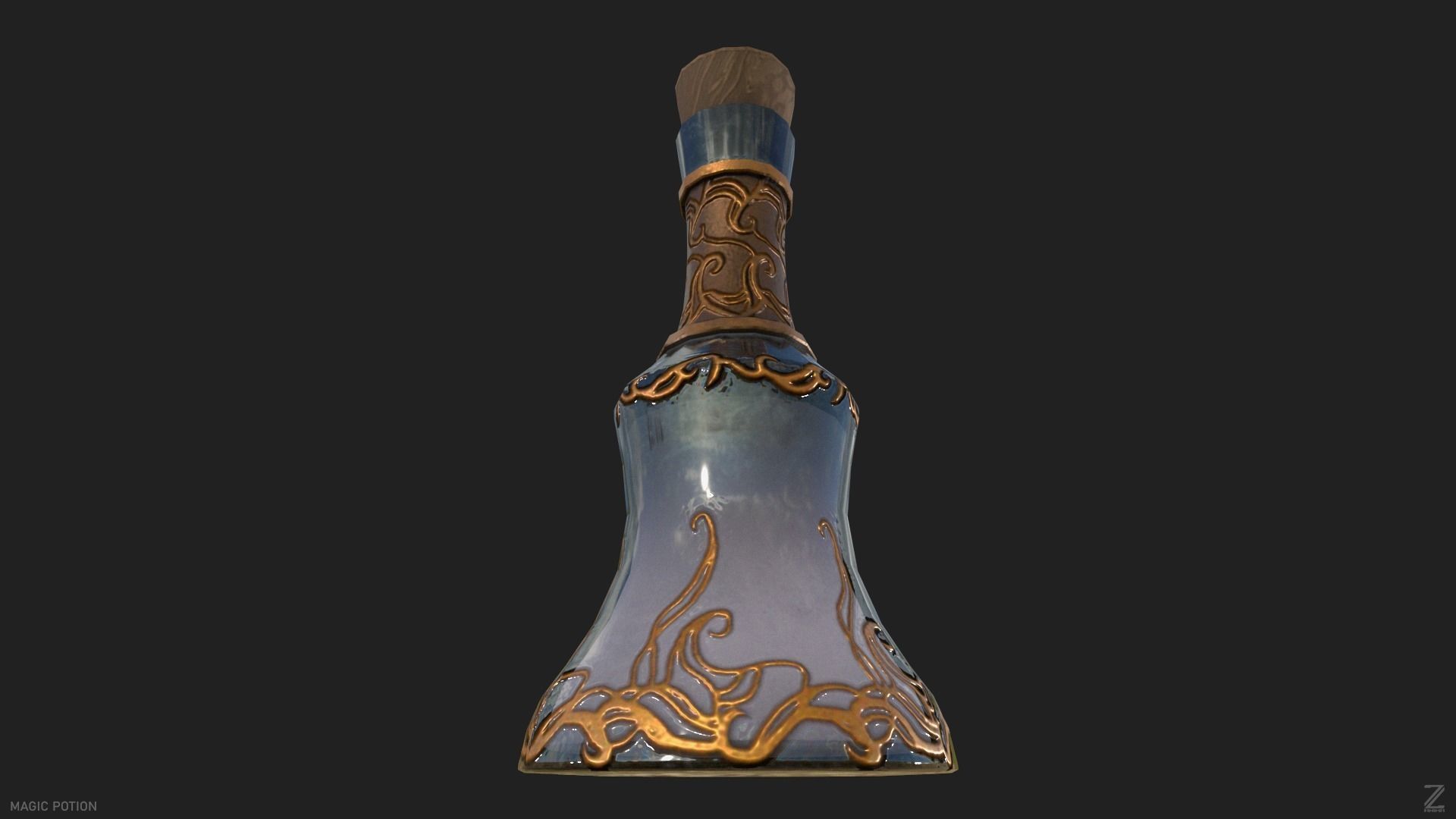 Magic potion Low-poly 3D model_6