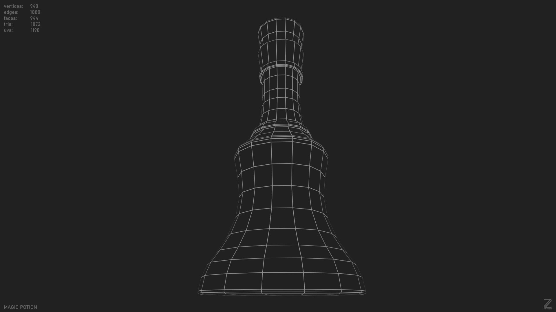 Magic potion Low-poly 3D model_12