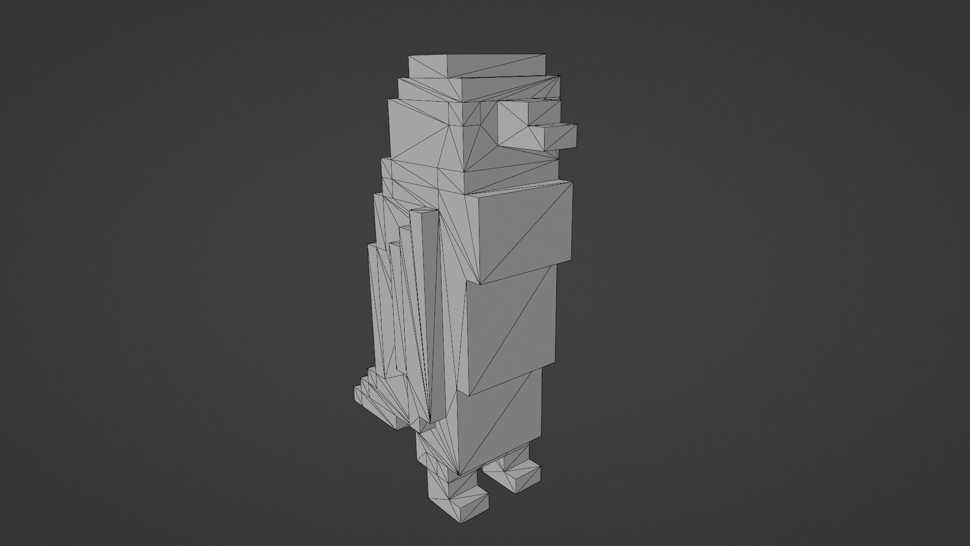 Voxel Penguin Low-poly 3D model_14