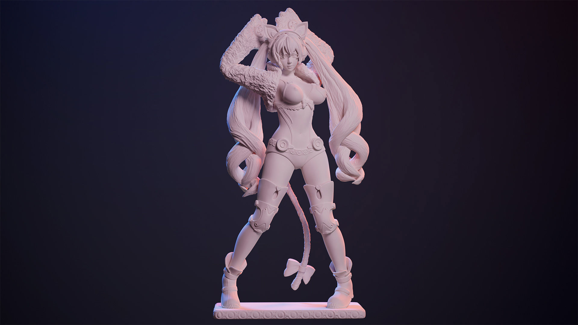 3D Print model - Lucky Chloe - fanart - Tekken 3D print model_15