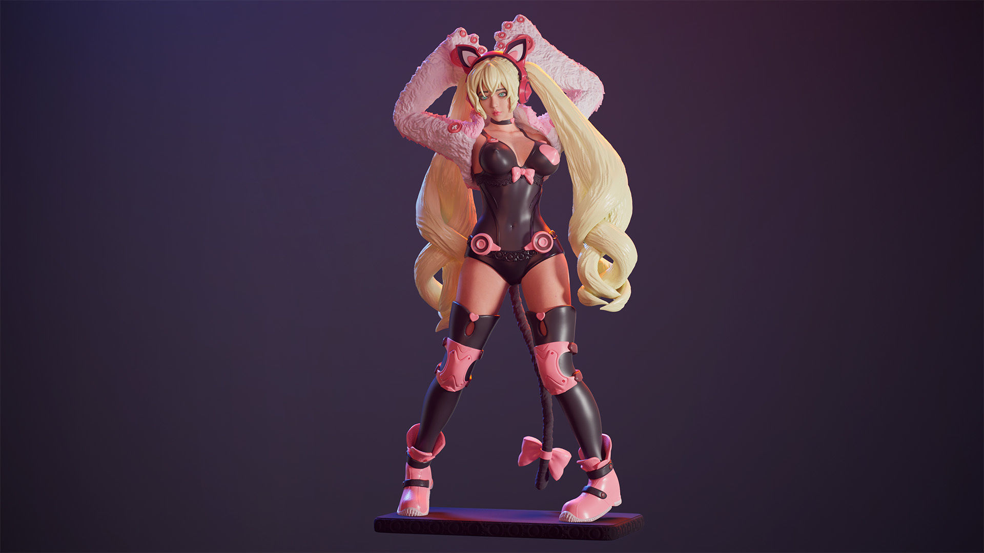 3D Print model - Lucky Chloe - fanart - Tekken 3D print model_2