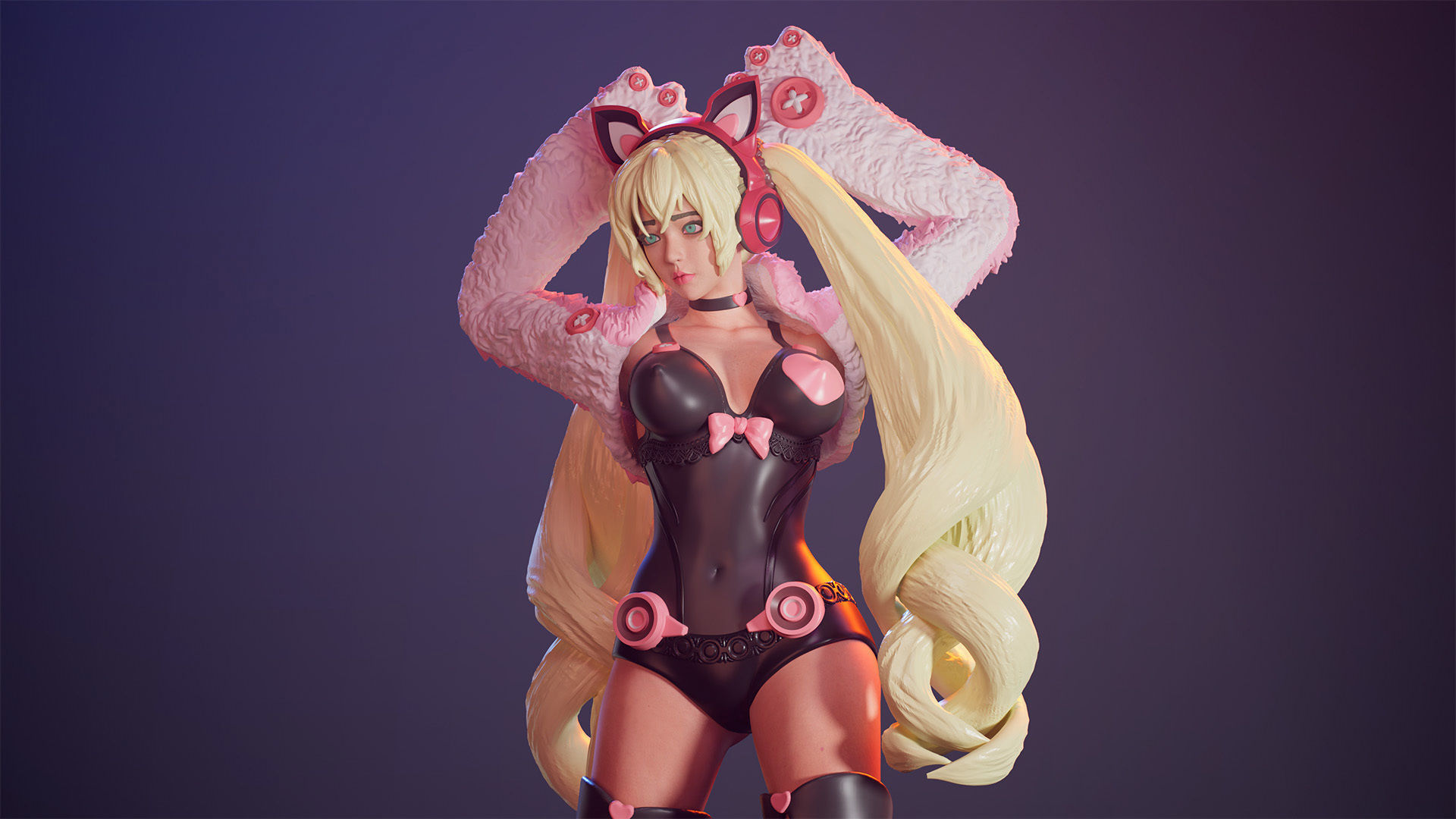 3D Print model - Lucky Chloe - fanart - Tekken 3D print model_11