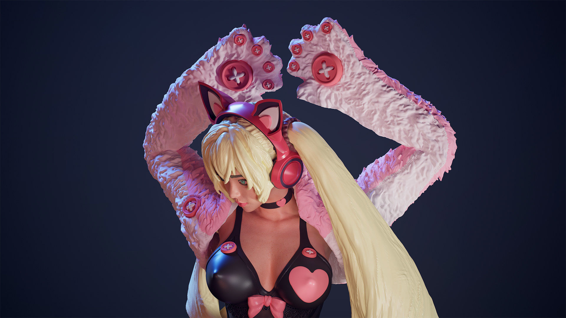 3D Print model - Lucky Chloe - fanart - Tekken 3D print model_6