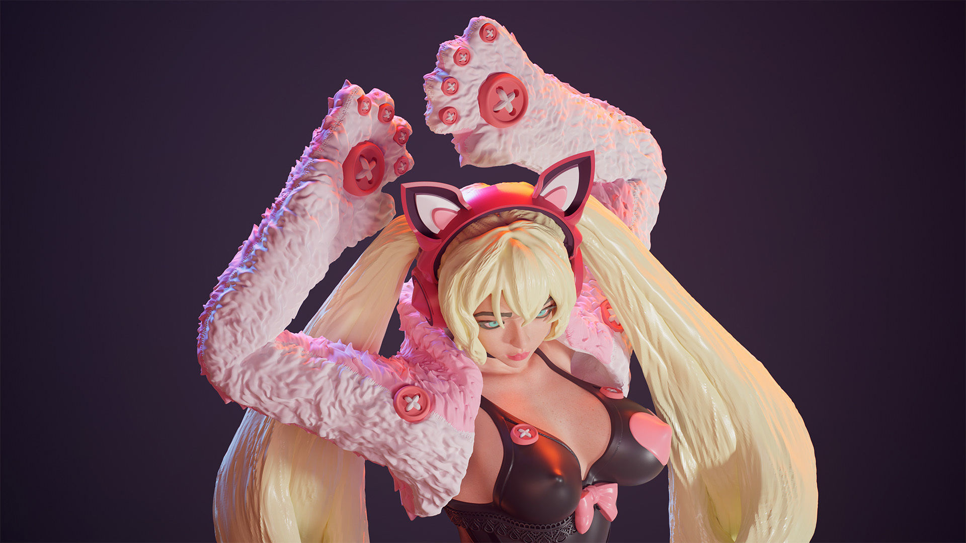 3D Print model - Lucky Chloe - fanart - Tekken 3D print model_8