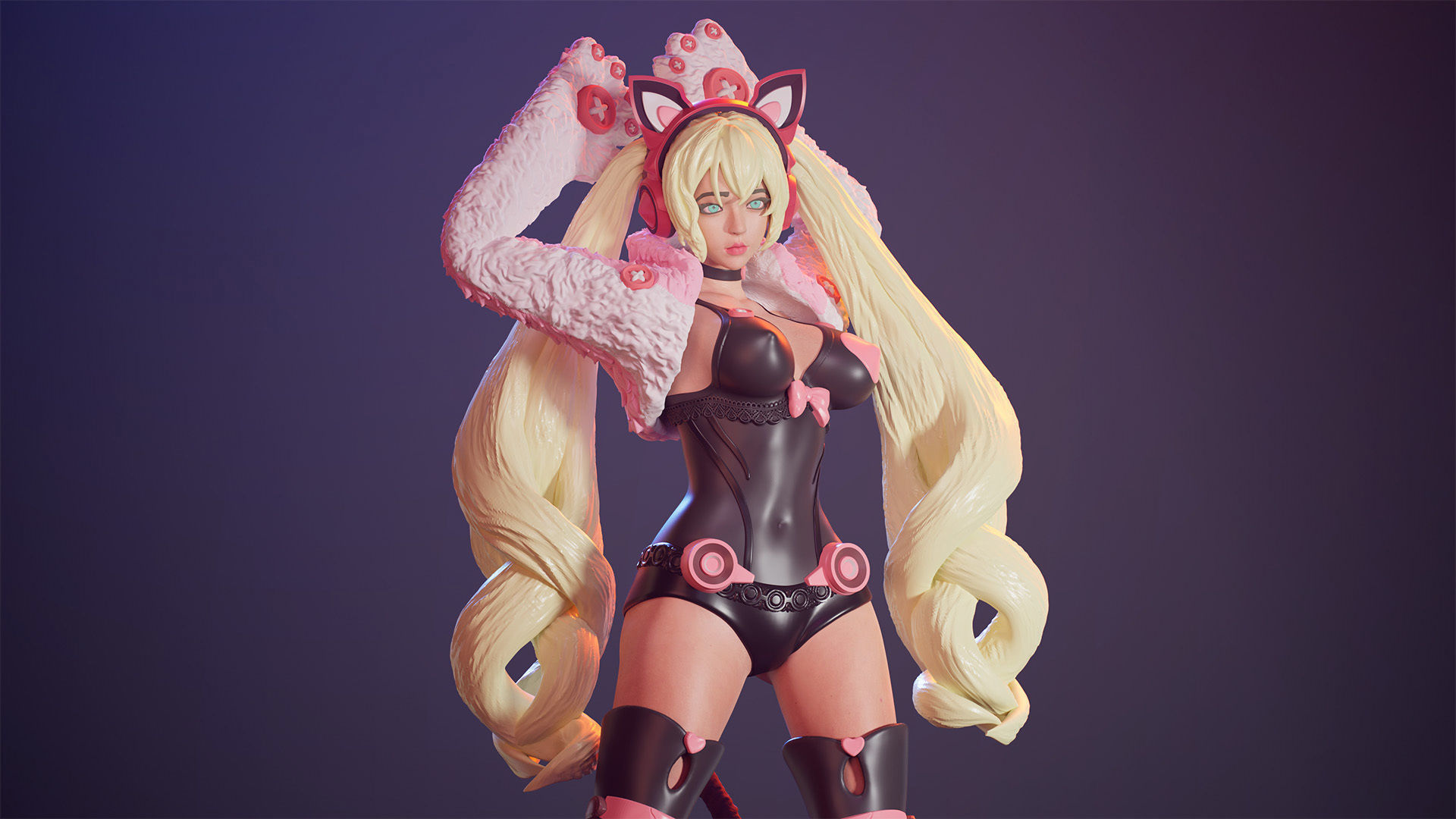 3D Print model - Lucky Chloe - fanart - Tekken 3D print model_12