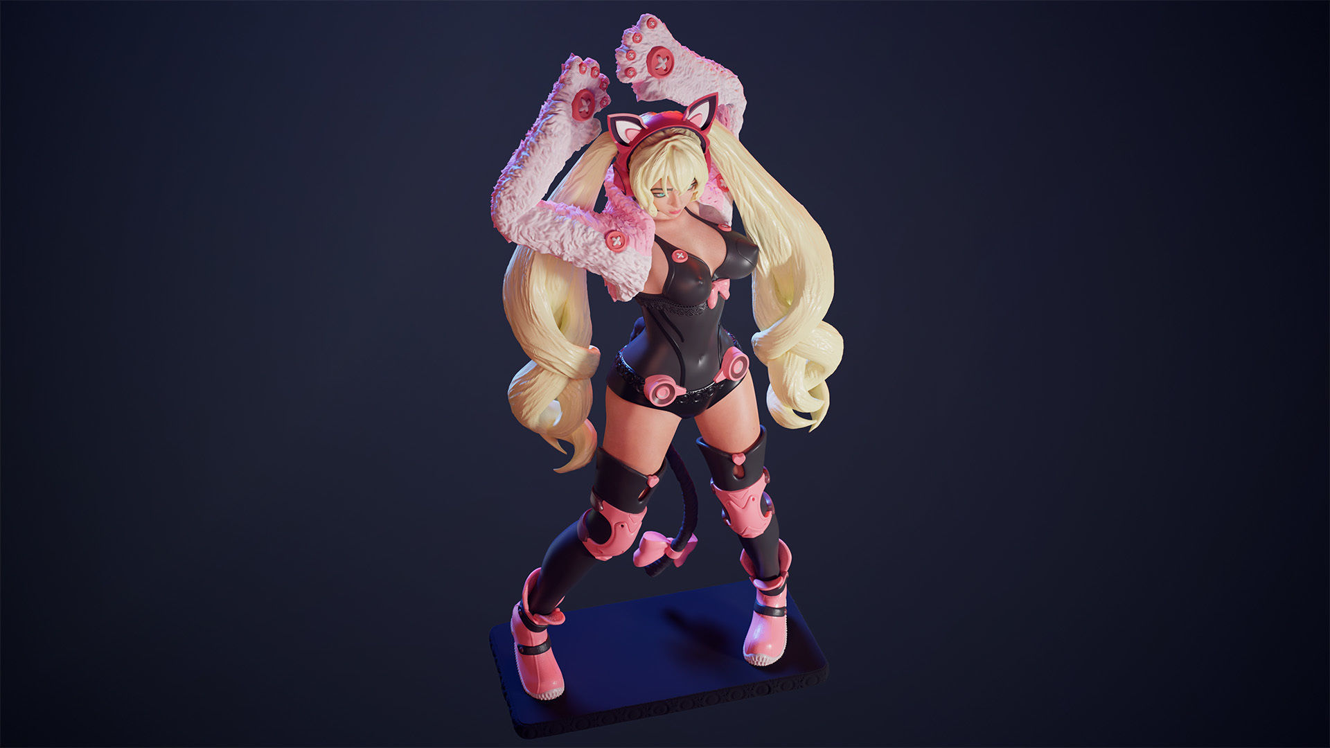3D Print model - Lucky Chloe - fanart - Tekken 3D print model_13