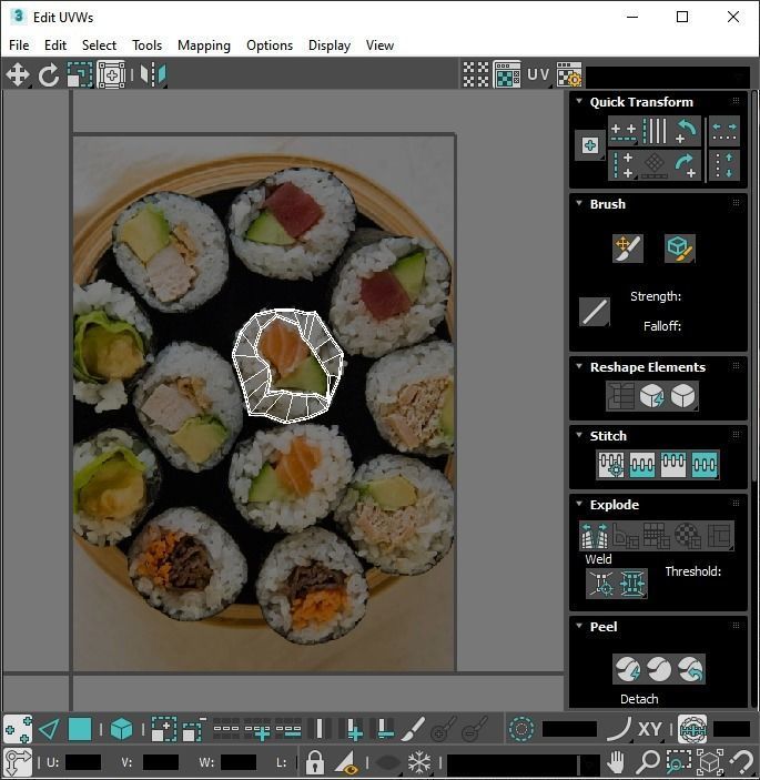 Sushi Roll With Sesame Seeds 3D model_28