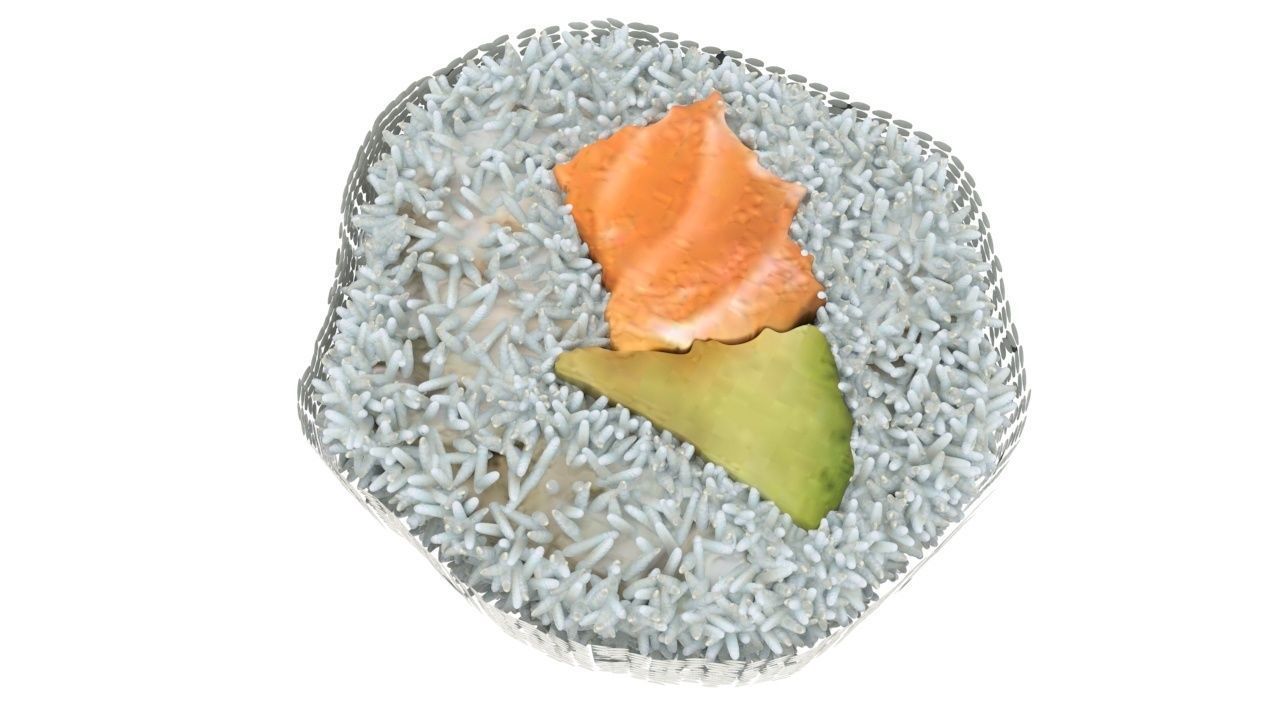 Sushi Roll With Sesame Seeds 3D model_11