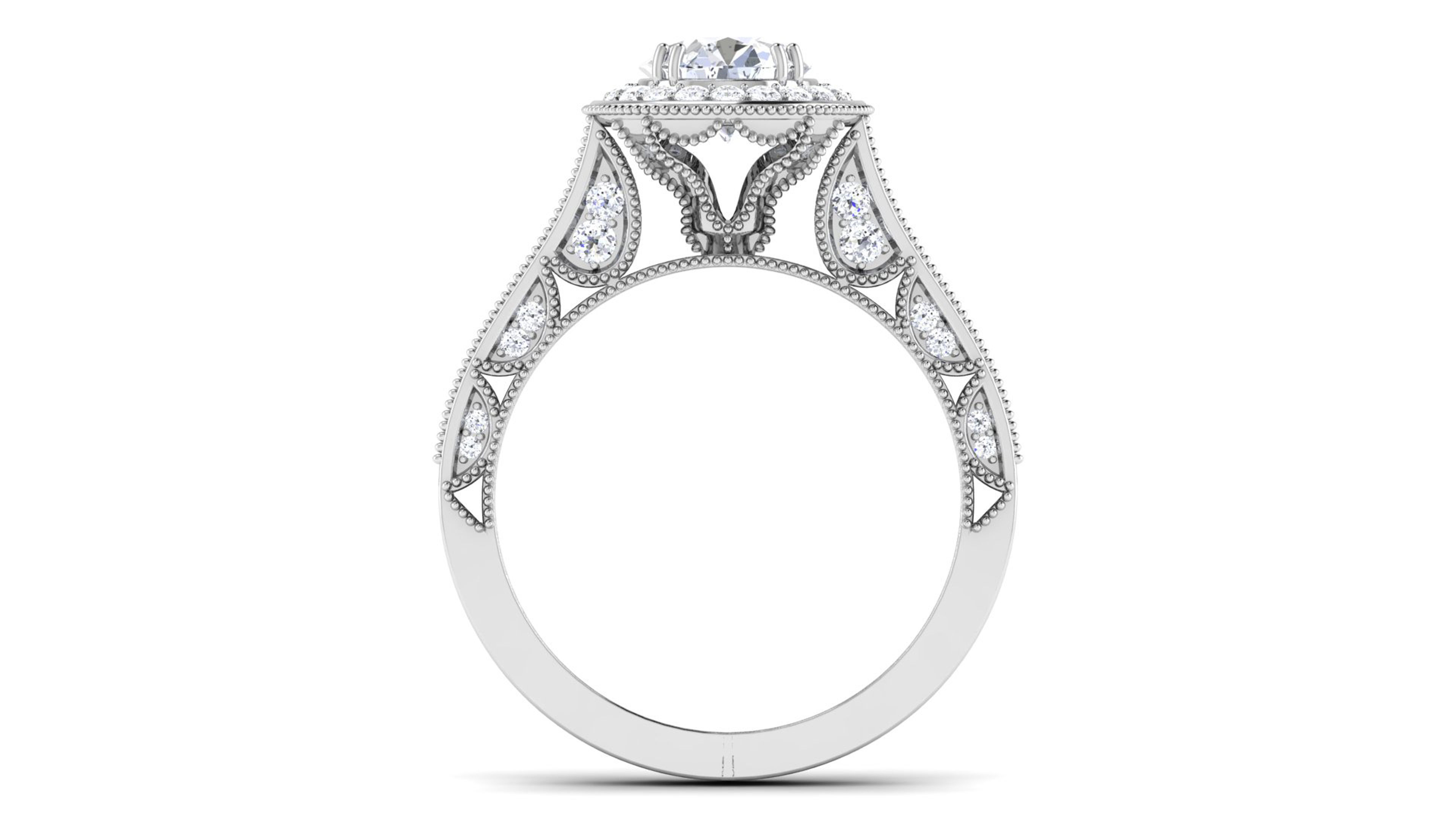 Women Solitaire Ring 3dm render details 3D print model_4