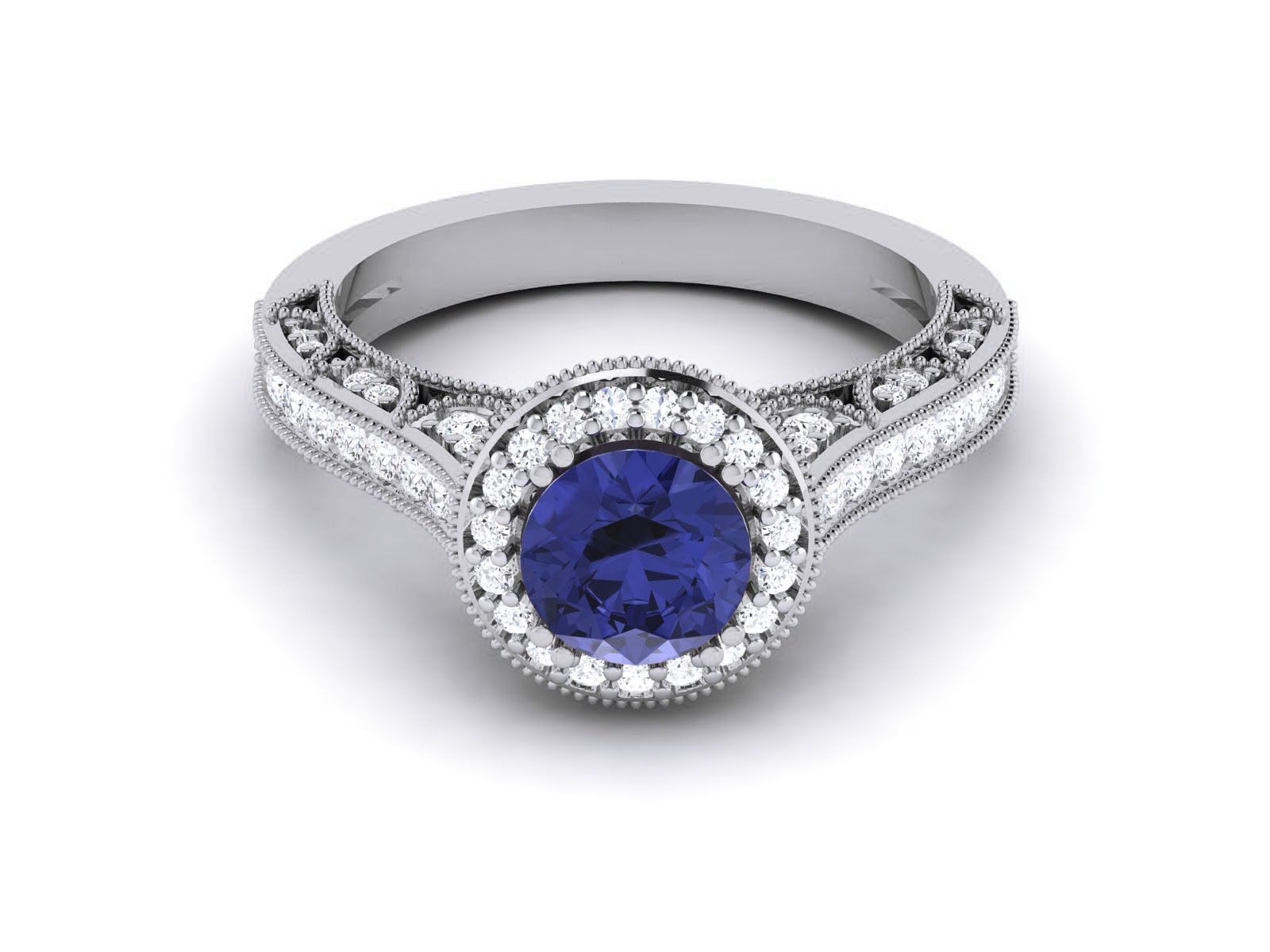 Women Solitaire Ring 3dm render details 3D print model_15