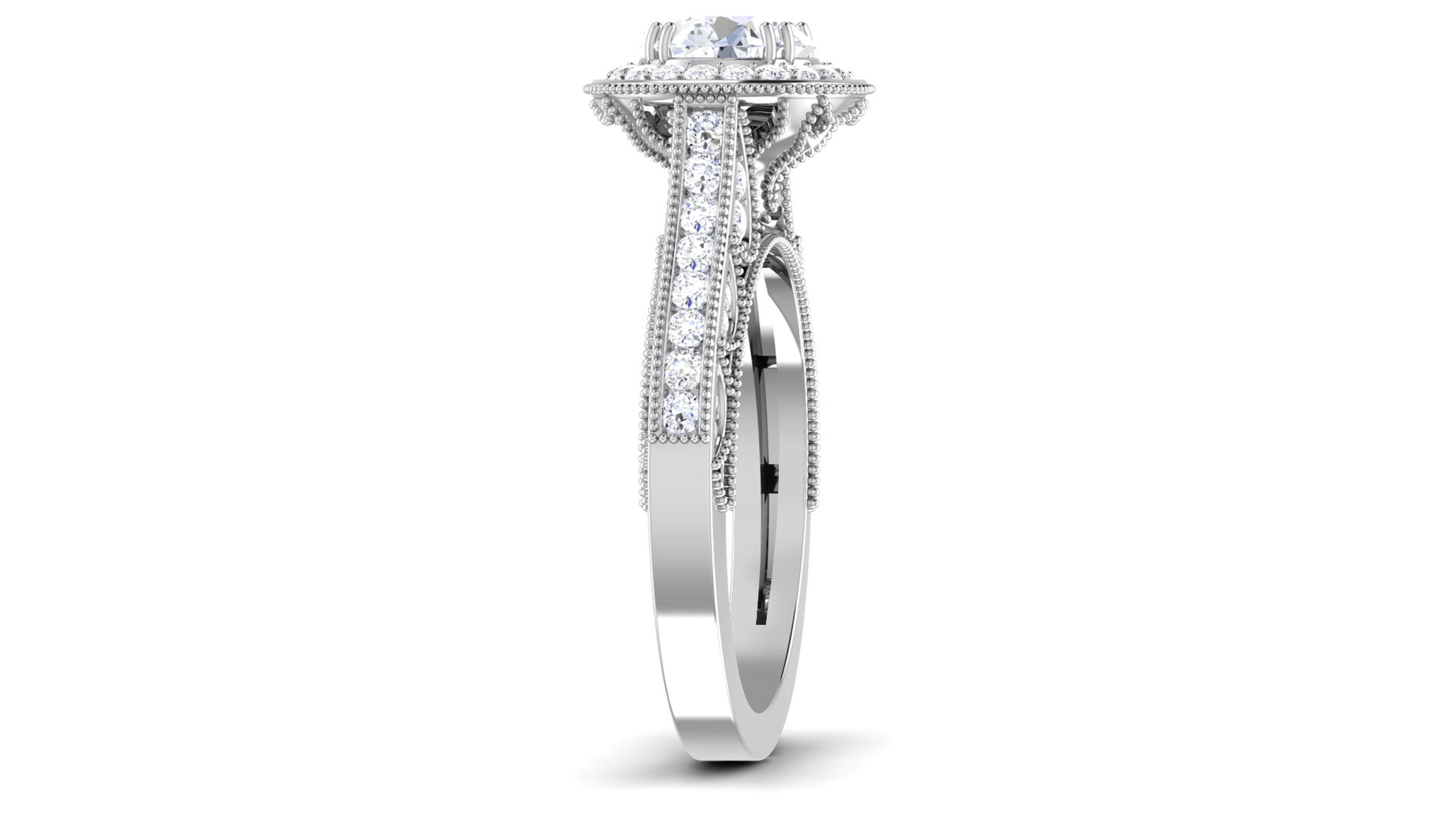 Women Solitaire Ring 3dm render details 3D print model_6