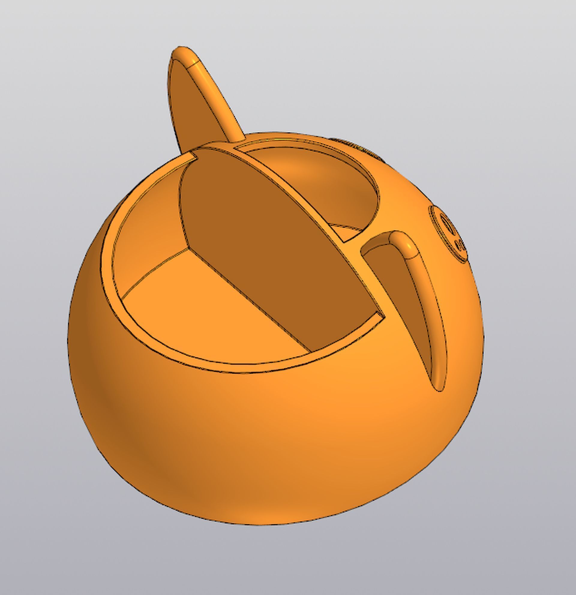 Small holder Pen holder Vase Planter Cat 3D print model_4