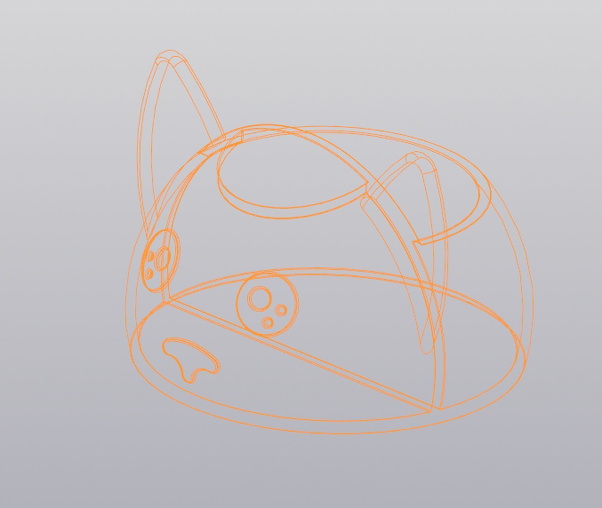 Small holder Pen holder Vase Planter Cat 3D print model_7