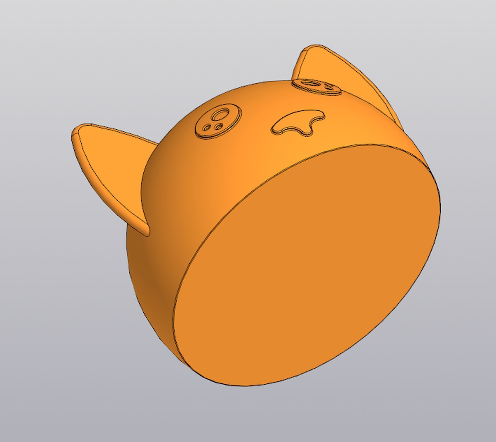 Small holder Pen holder Vase Planter Cat 3D print model_6