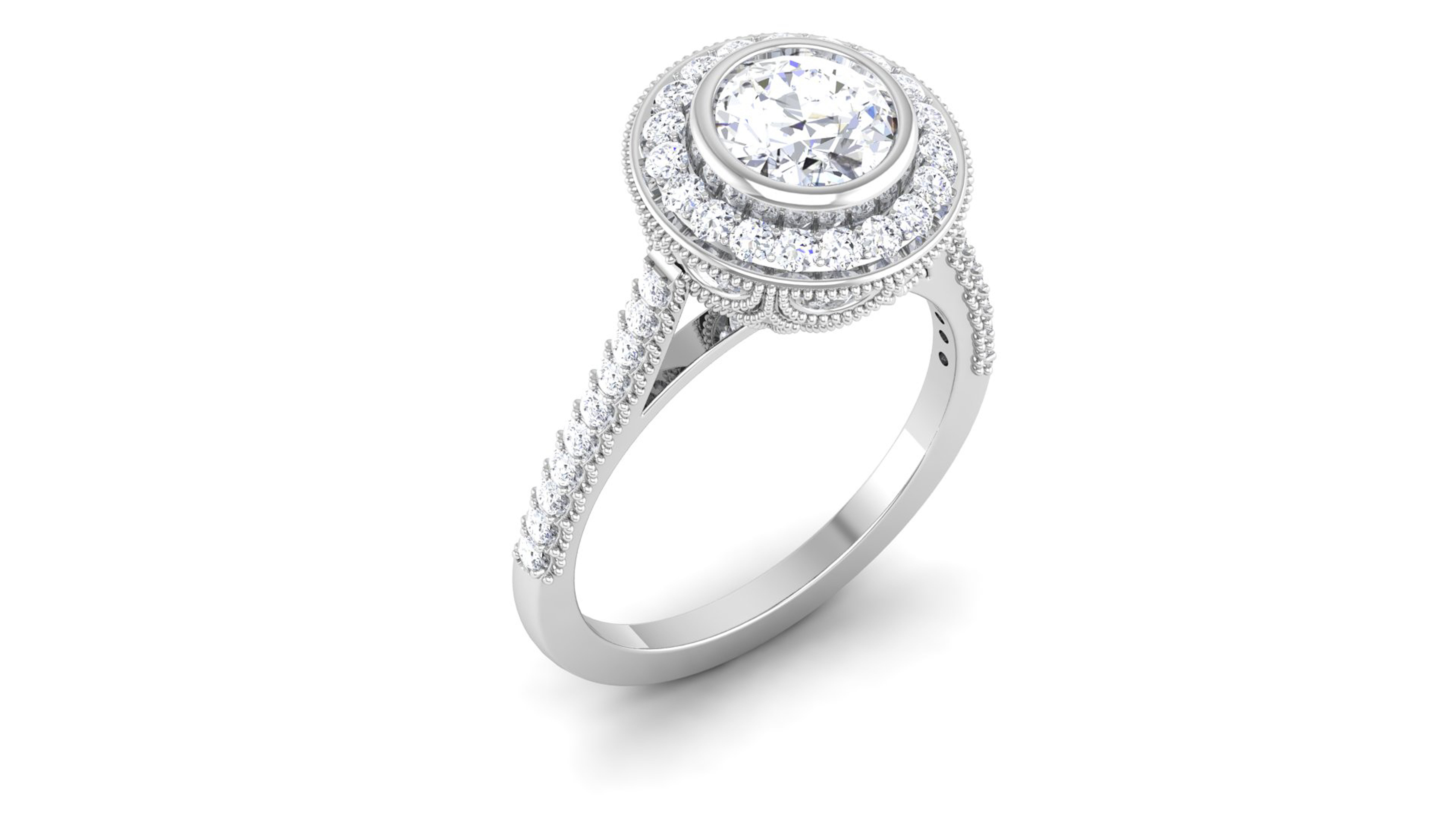 Women Solitaire Ring 3dm render details 3D print model_5