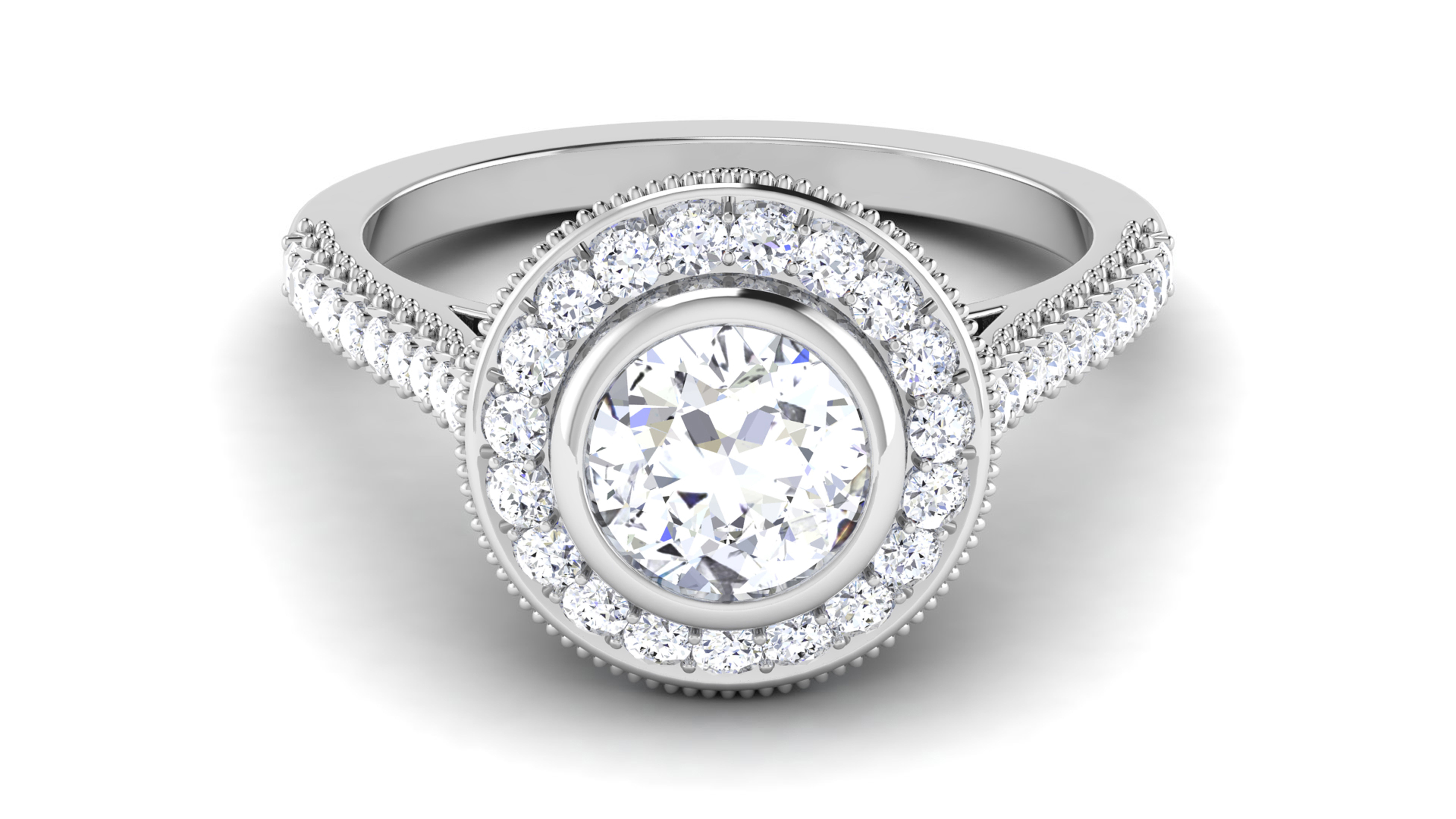 Women Solitaire Ring 3dm render details 3D print model_7