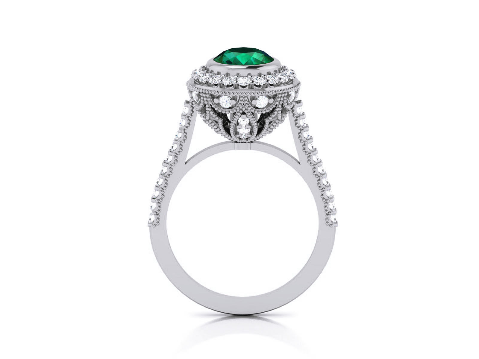 Women Solitaire Ring 3dm render details 3D print model_8