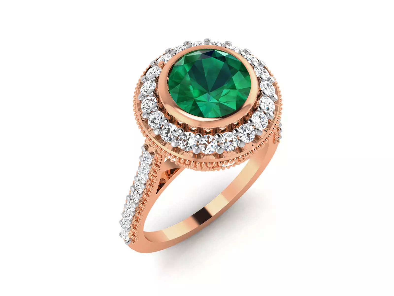 Women Solitaire Ring 3dm render details 3D print model_0