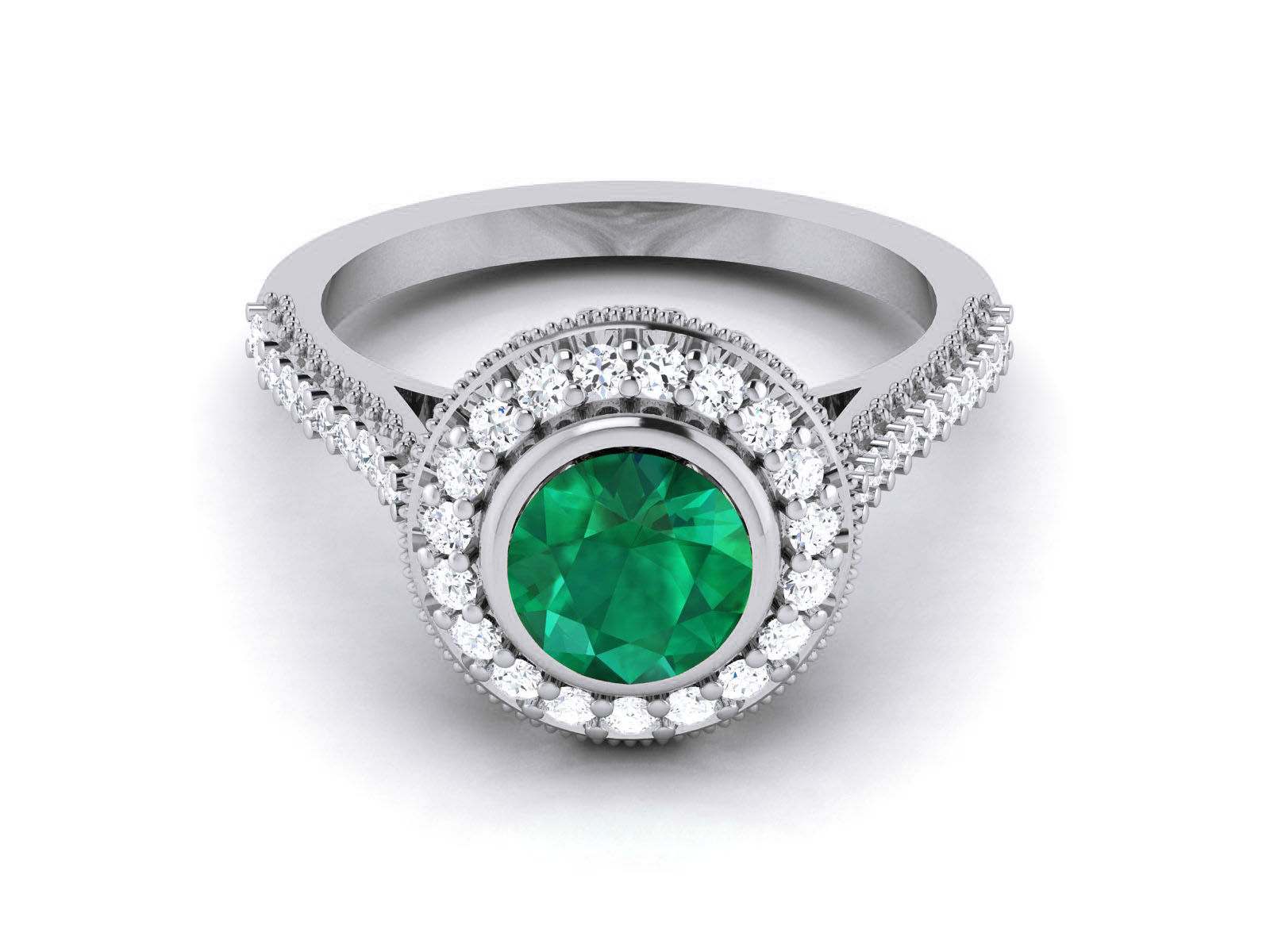 Women Solitaire Ring 3dm render details 3D print model_15