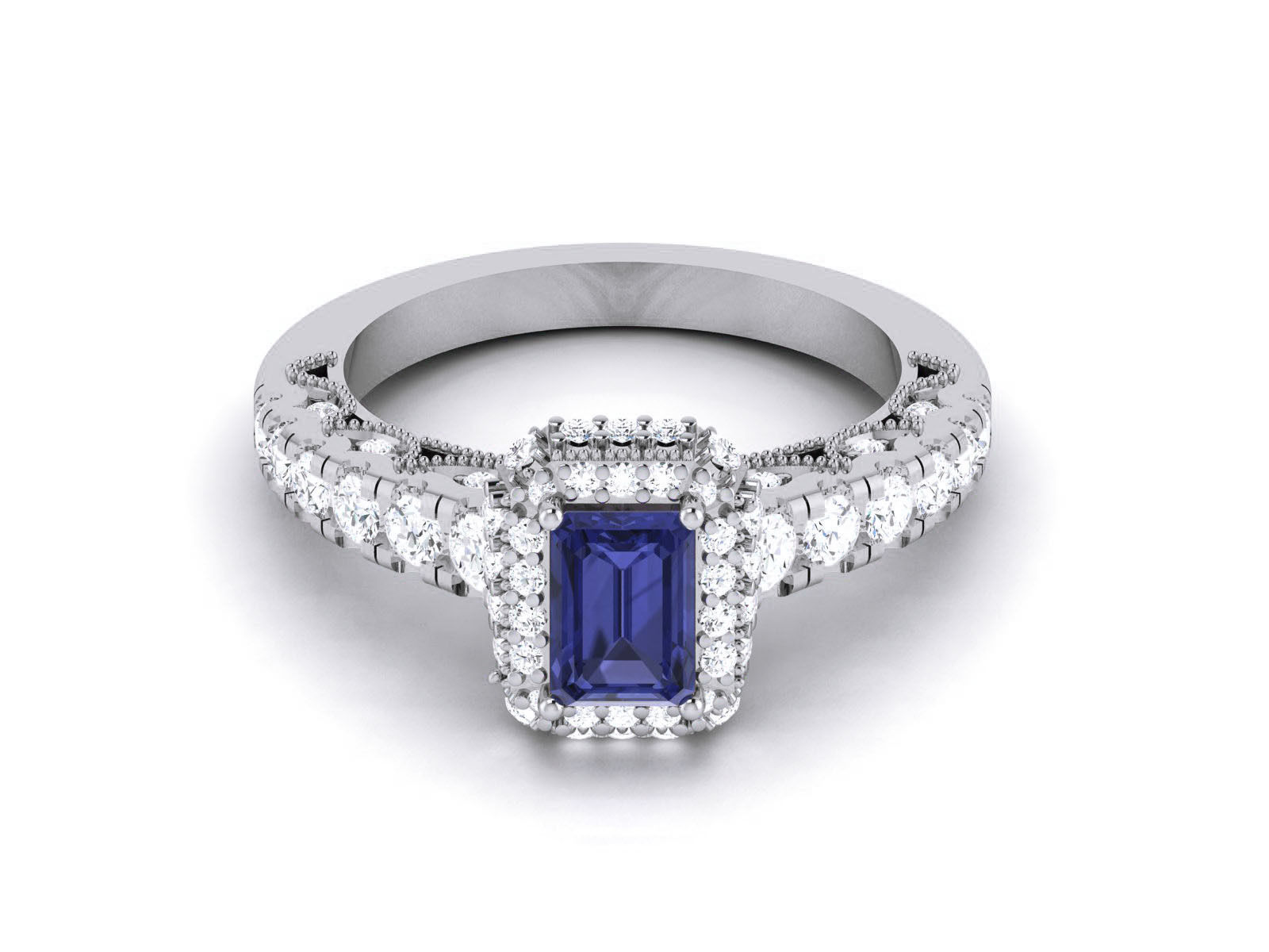 Women Solitaire Ring 3dm render details 3D print model_15