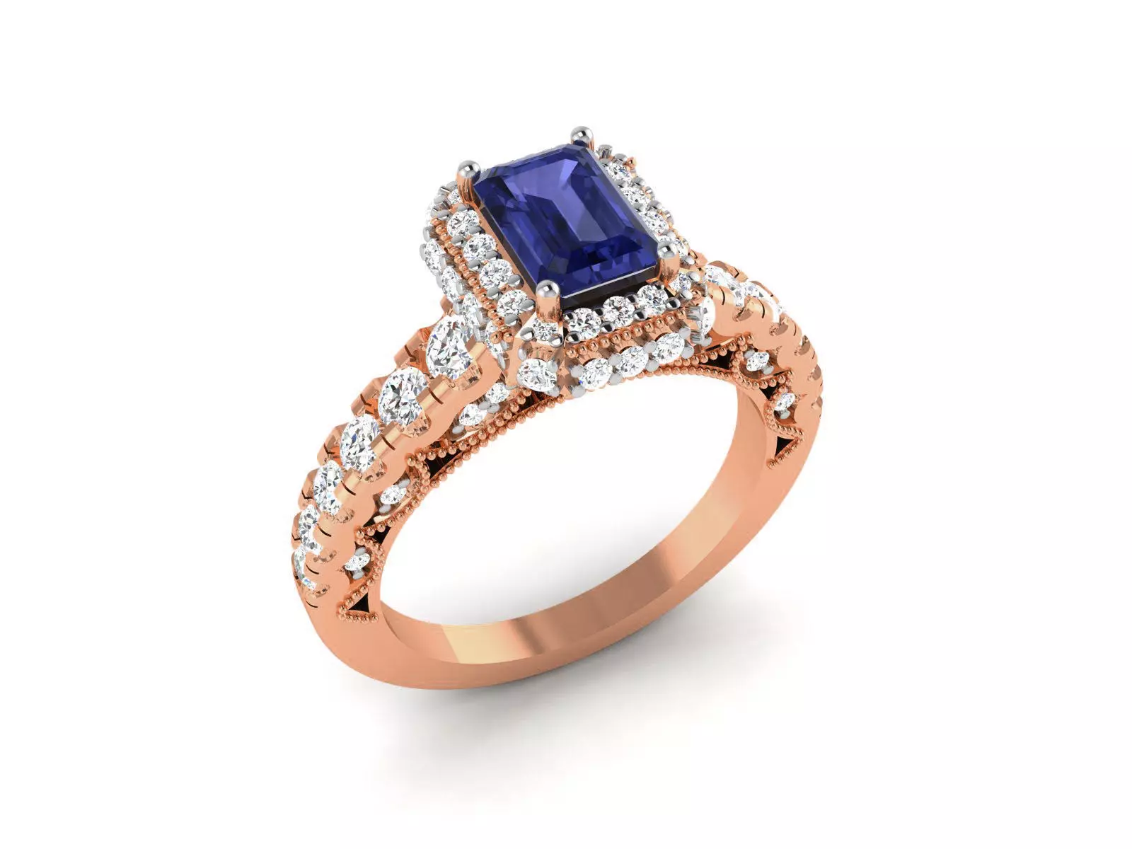 Women Solitaire Ring 3dm render details 3D print model_0