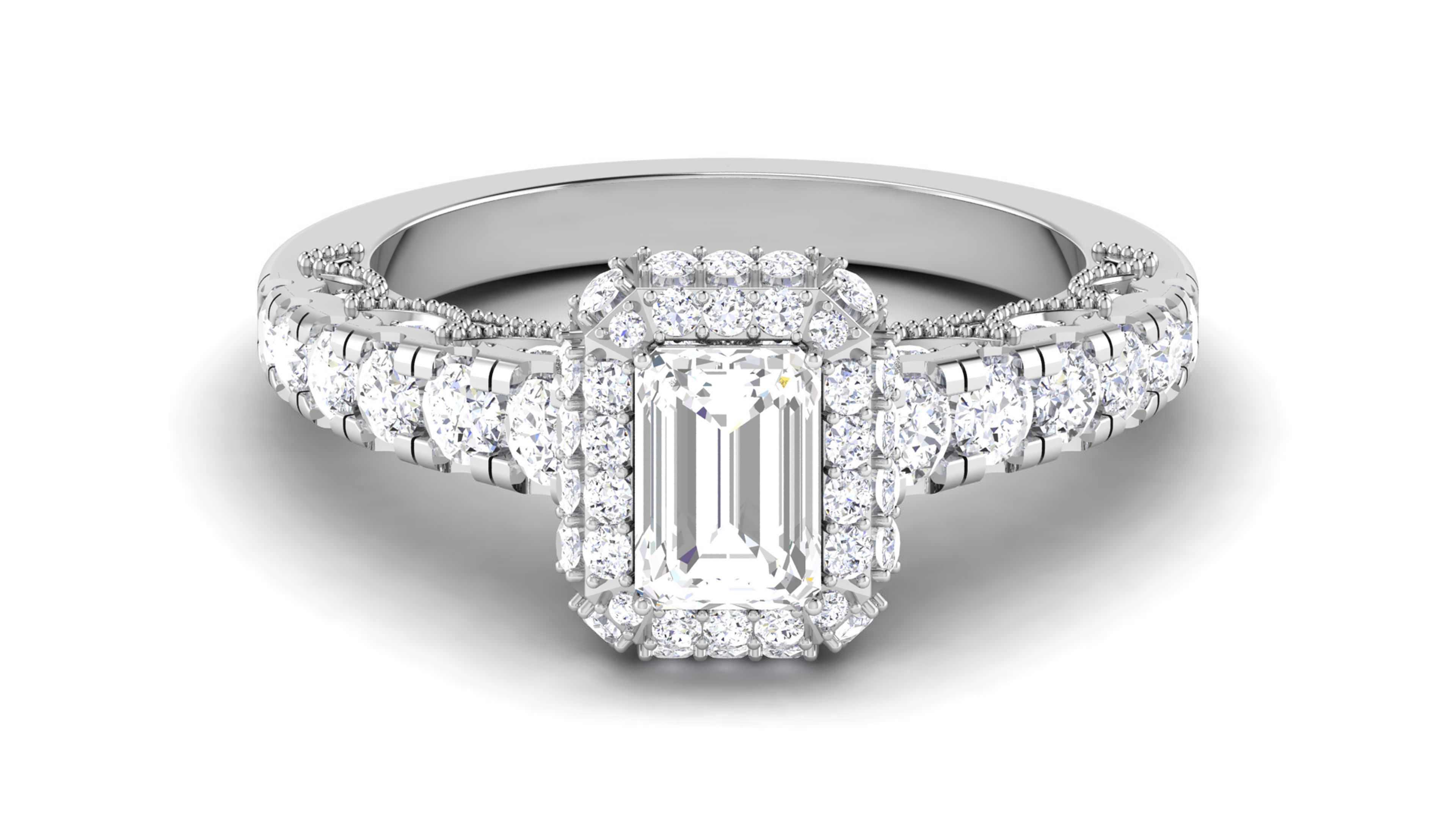 Women Solitaire Ring 3dm render details 3D print model_7