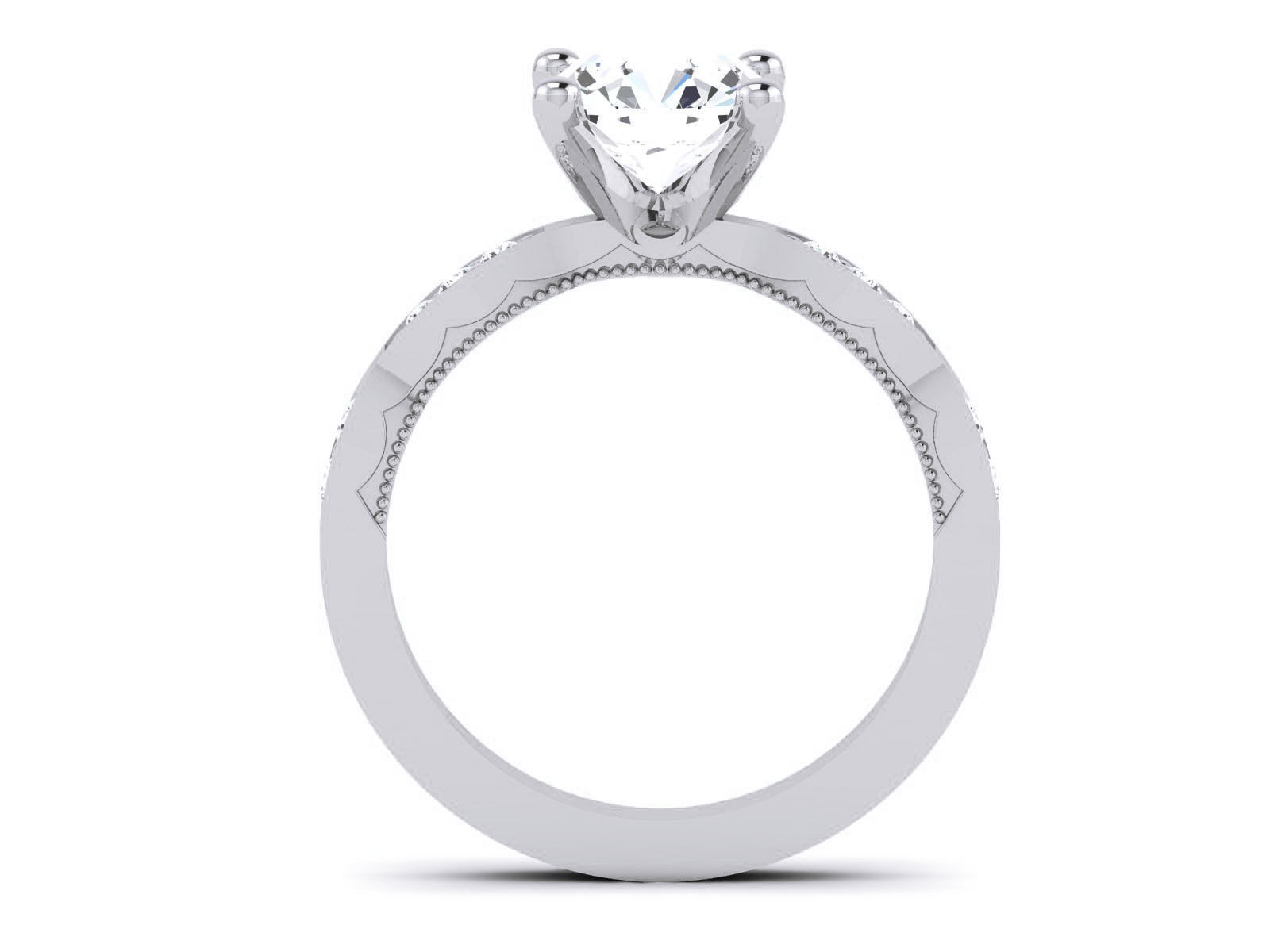 Women Solitaire Ring 3dm render details 3D print model_5