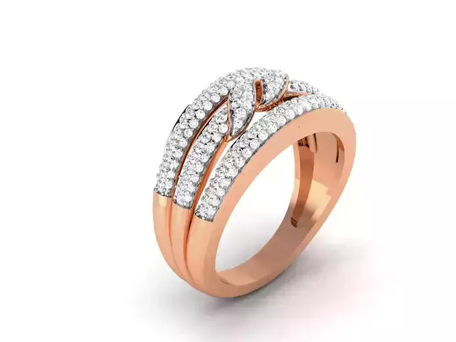 Women Diamond Ring 3dm render details