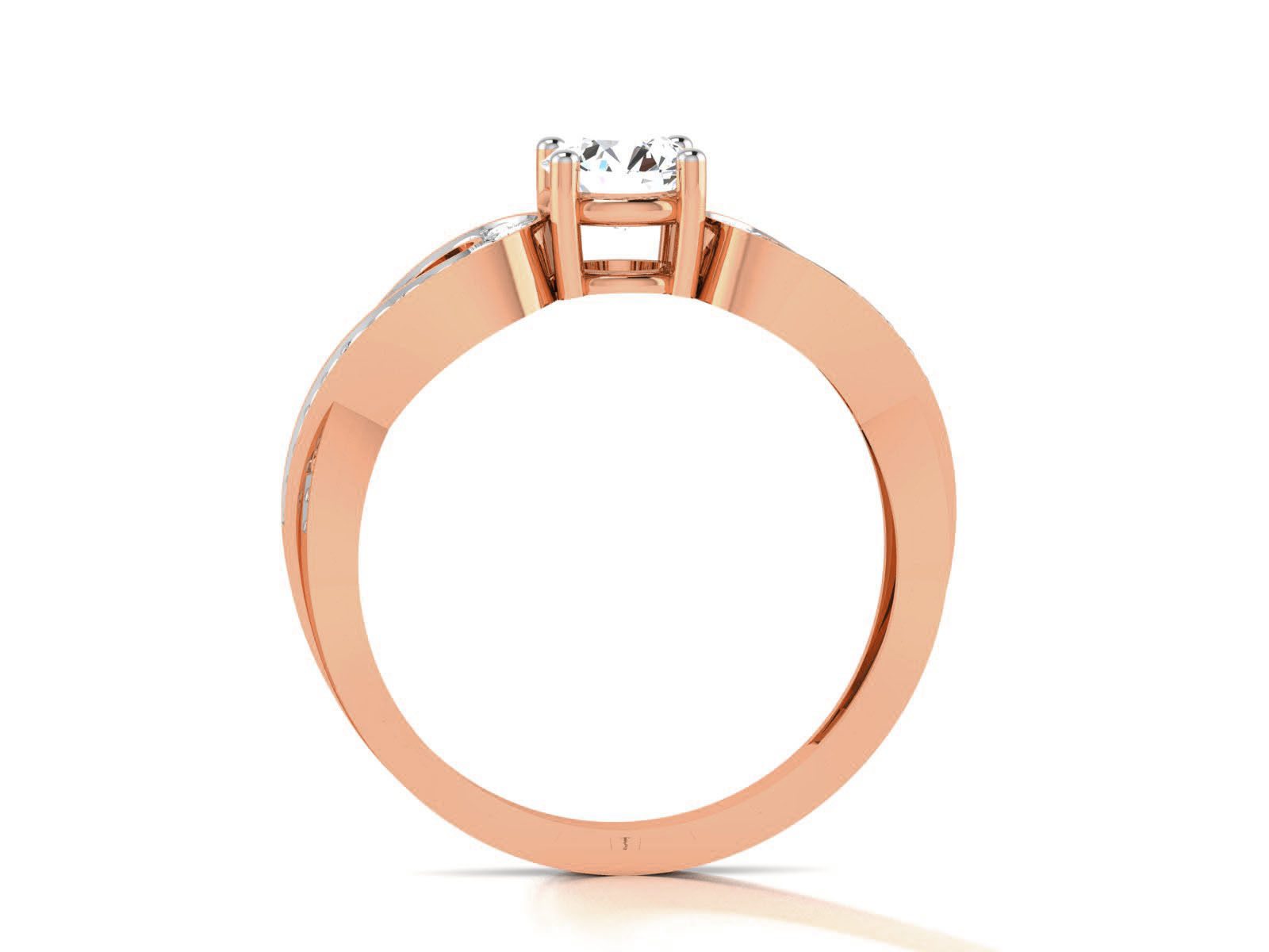 Women Solitaire Ring 3dm render details 3D print model_6
