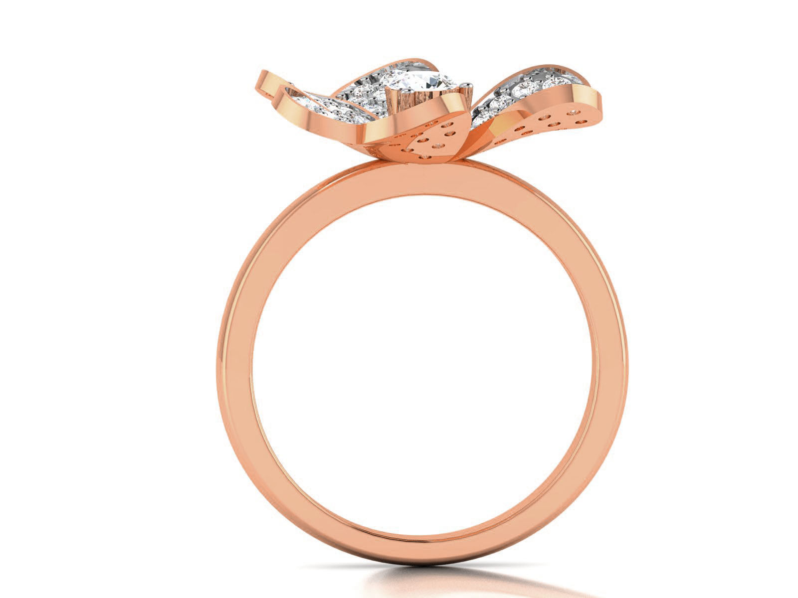 Women Solitaire Ring 3dm render details 3D print model_6