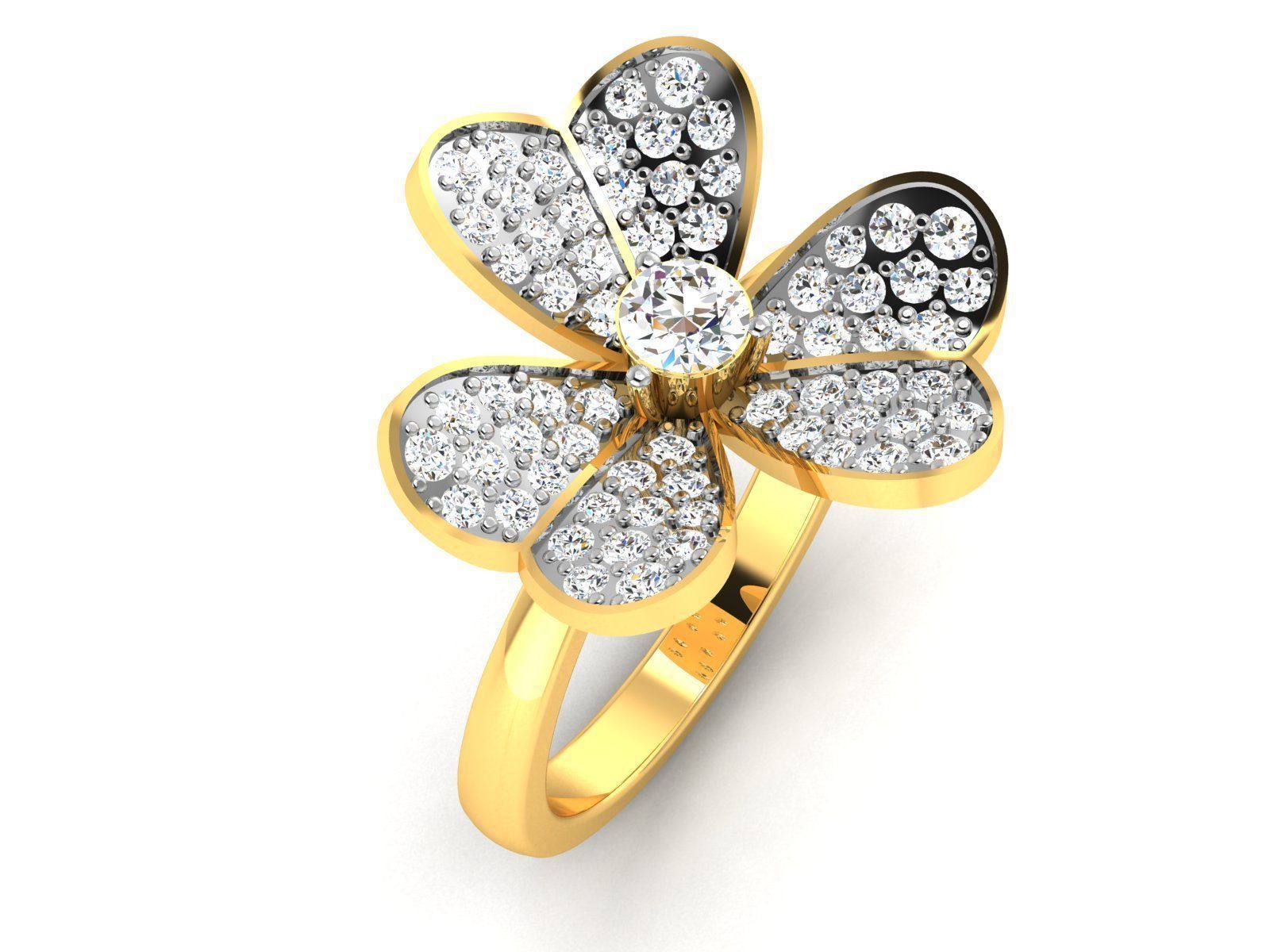 Women Solitaire Ring 3dm render details 3D print model_1