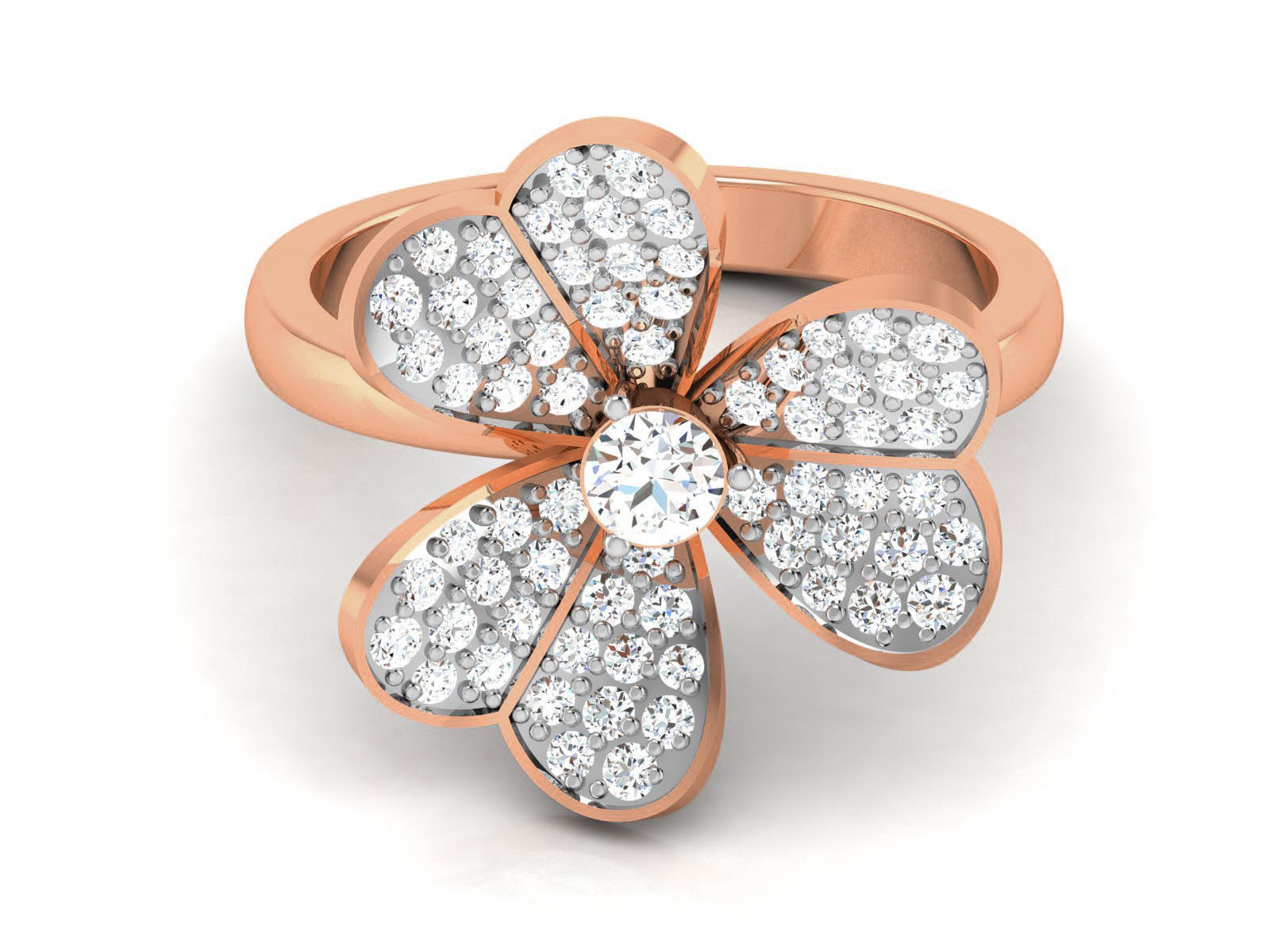 Women Solitaire Ring 3dm render details 3D print model_10