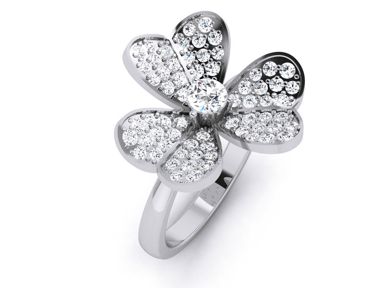 Women Solitaire Ring 3dm render details 3D print model_2