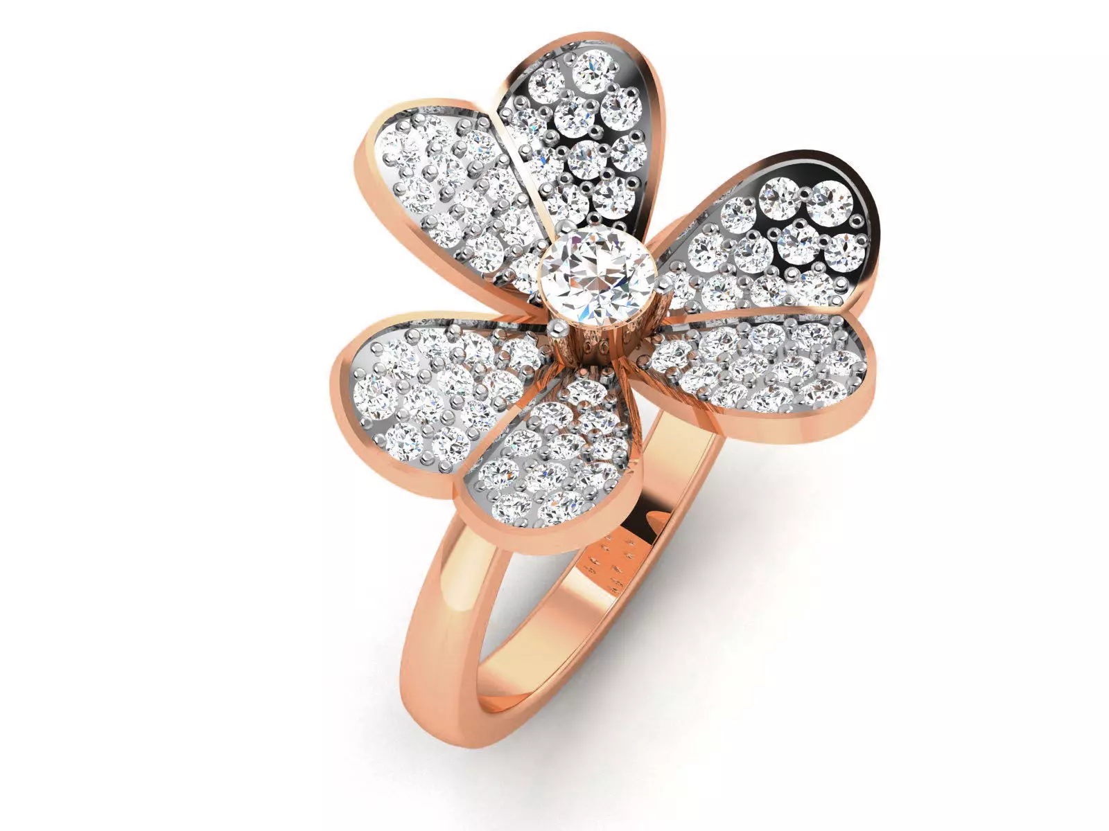 Women Solitaire Ring 3dm render details 3D print model_0