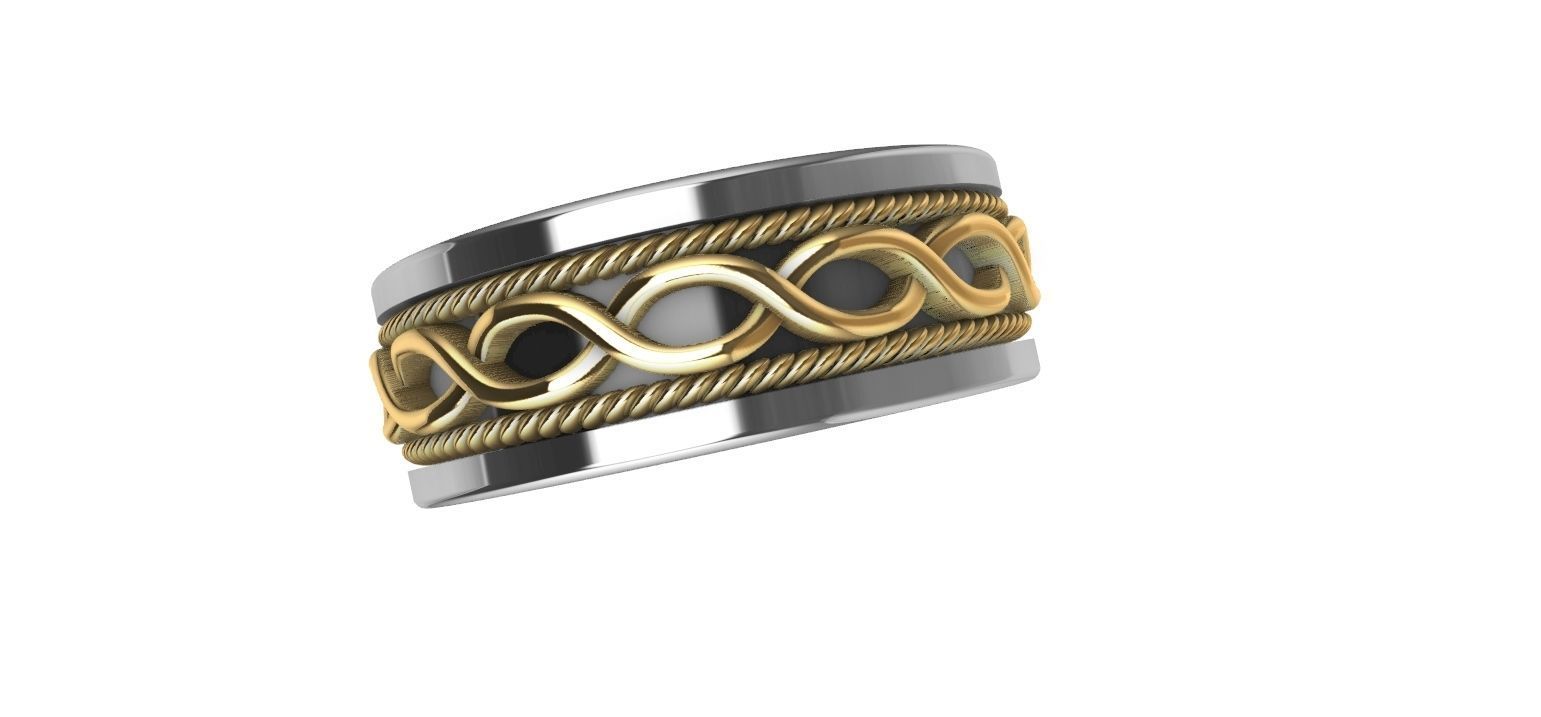 Celtic Braid Saturn Ring 3D print model_15