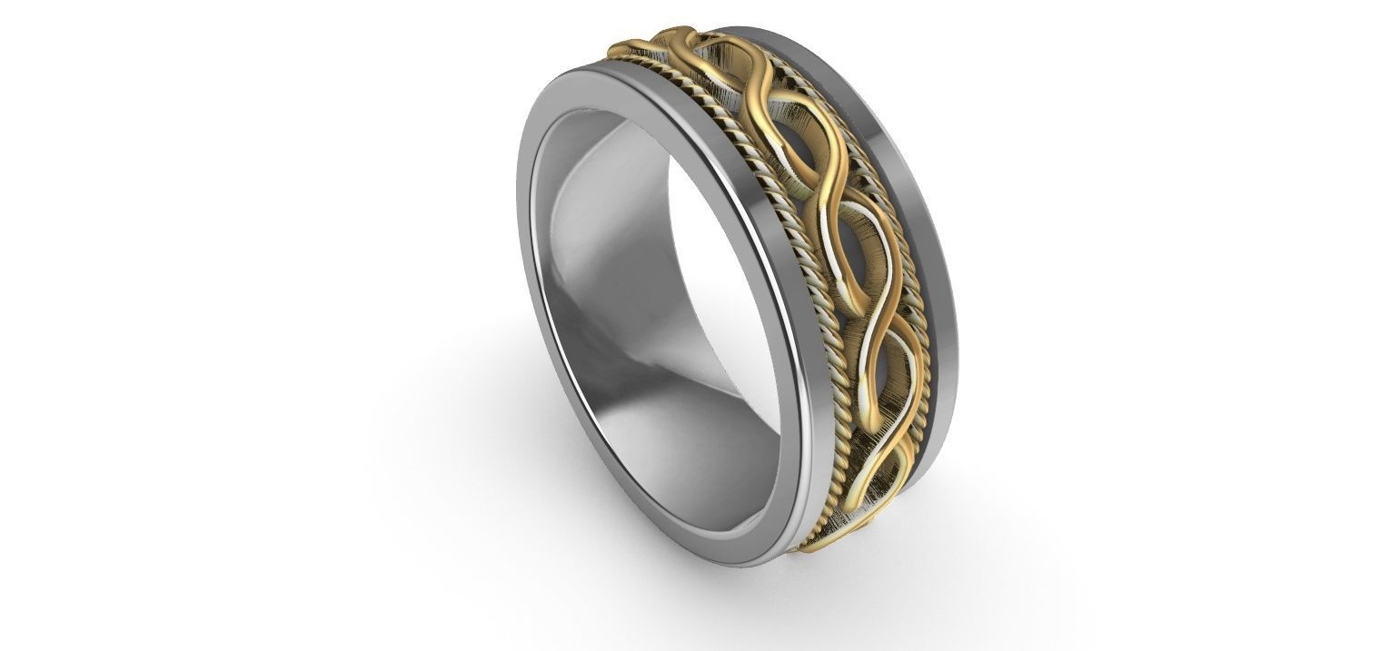 Celtic Braid Saturn Ring 3D print model_5
