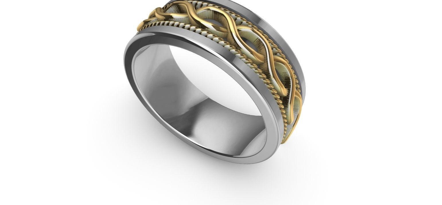 Celtic Braid Saturn Ring 3D print model_17