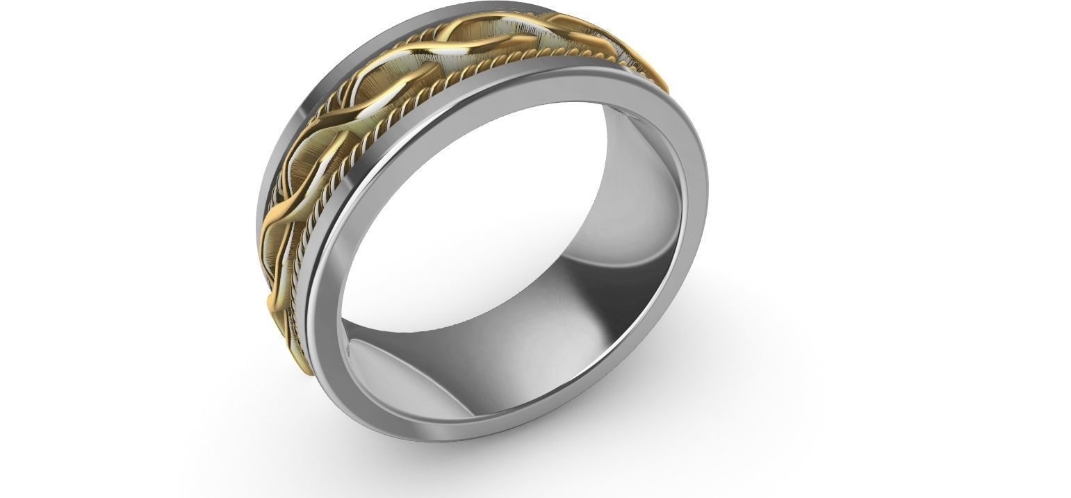 Celtic Braid Saturn Ring 3D print model_14
